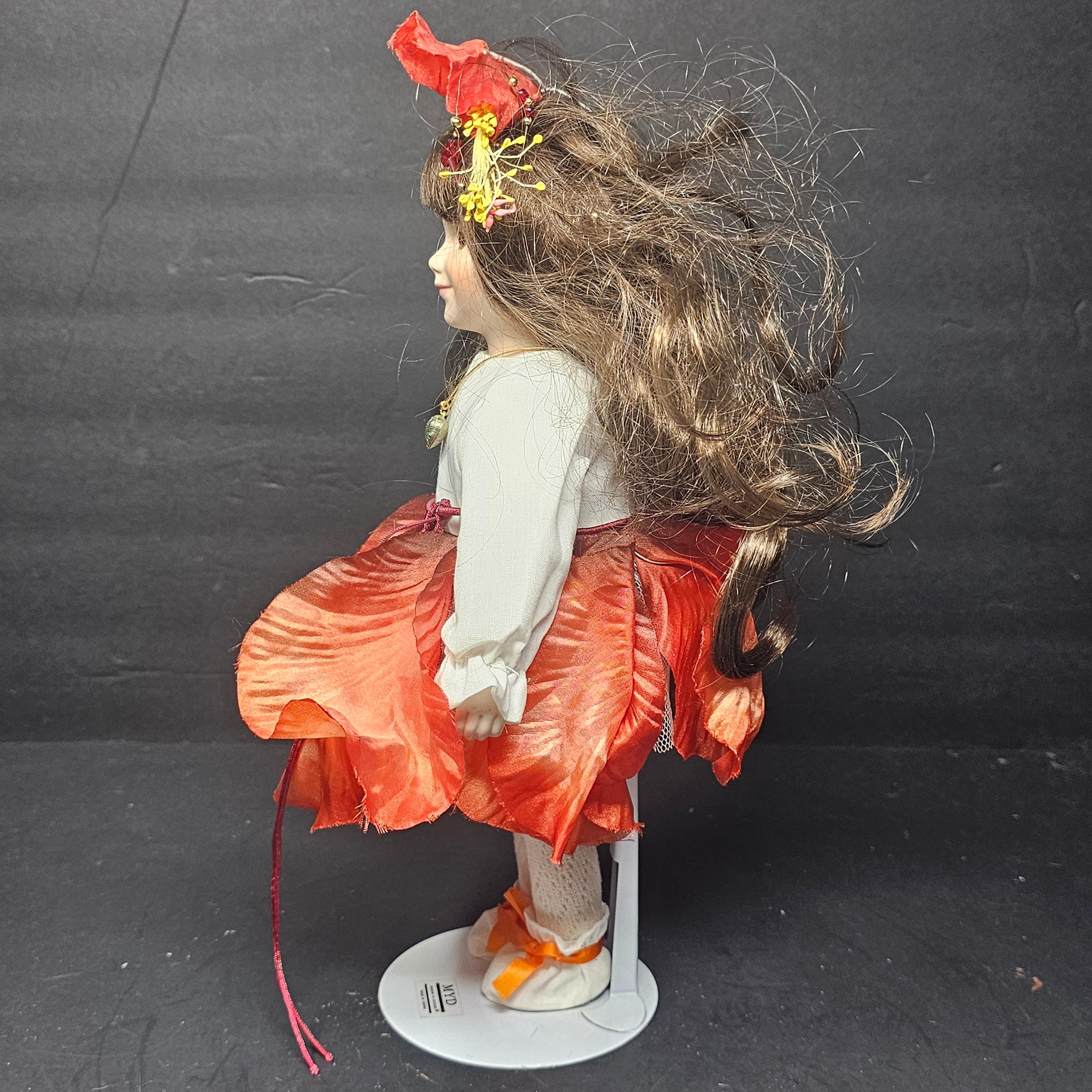 Marian Yu Design 12" Porcelain Doll Tropical 1980s