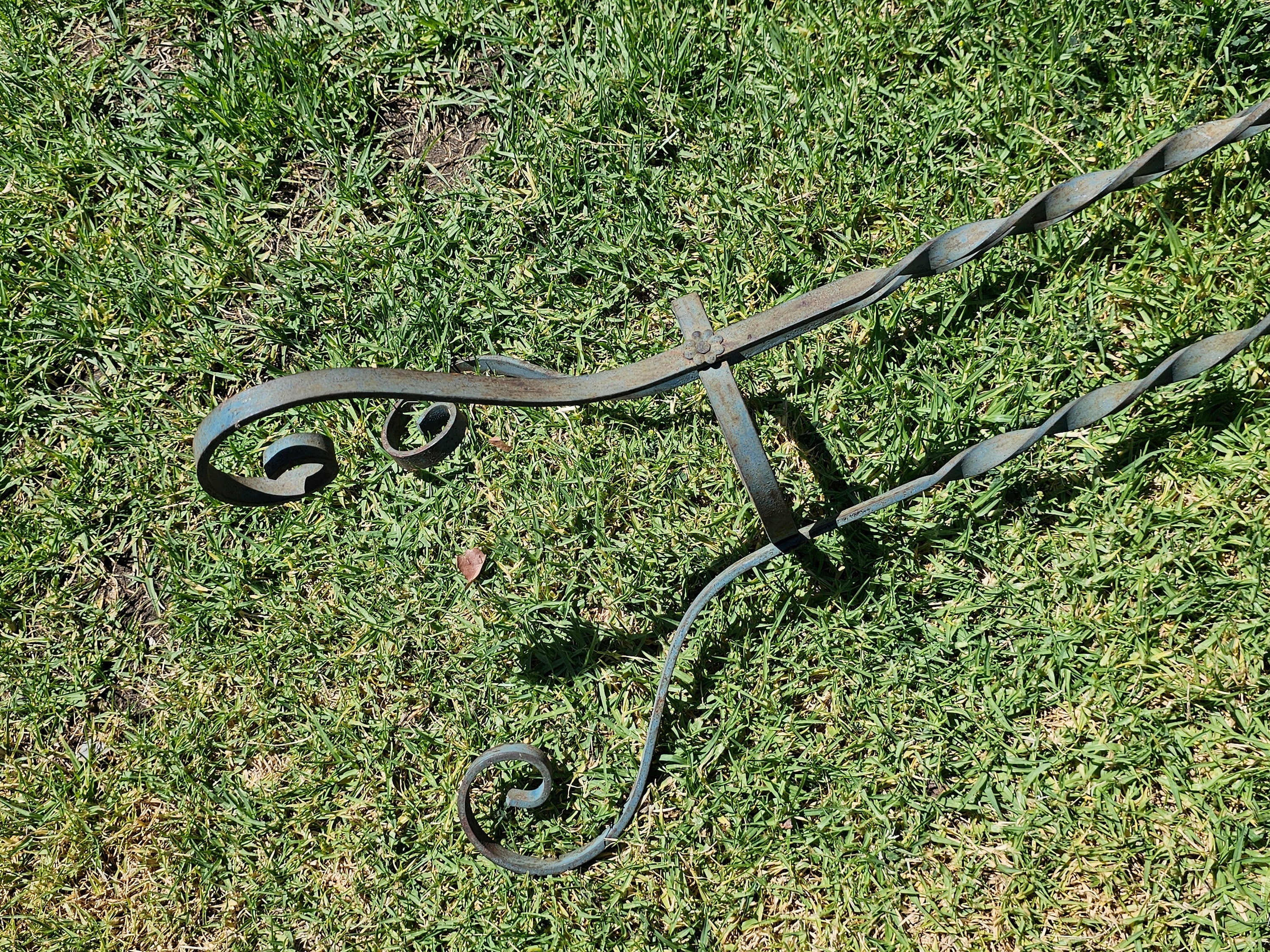 Metal Scroll Plant Stand 3 Legged Flower Pot Holder 37" H