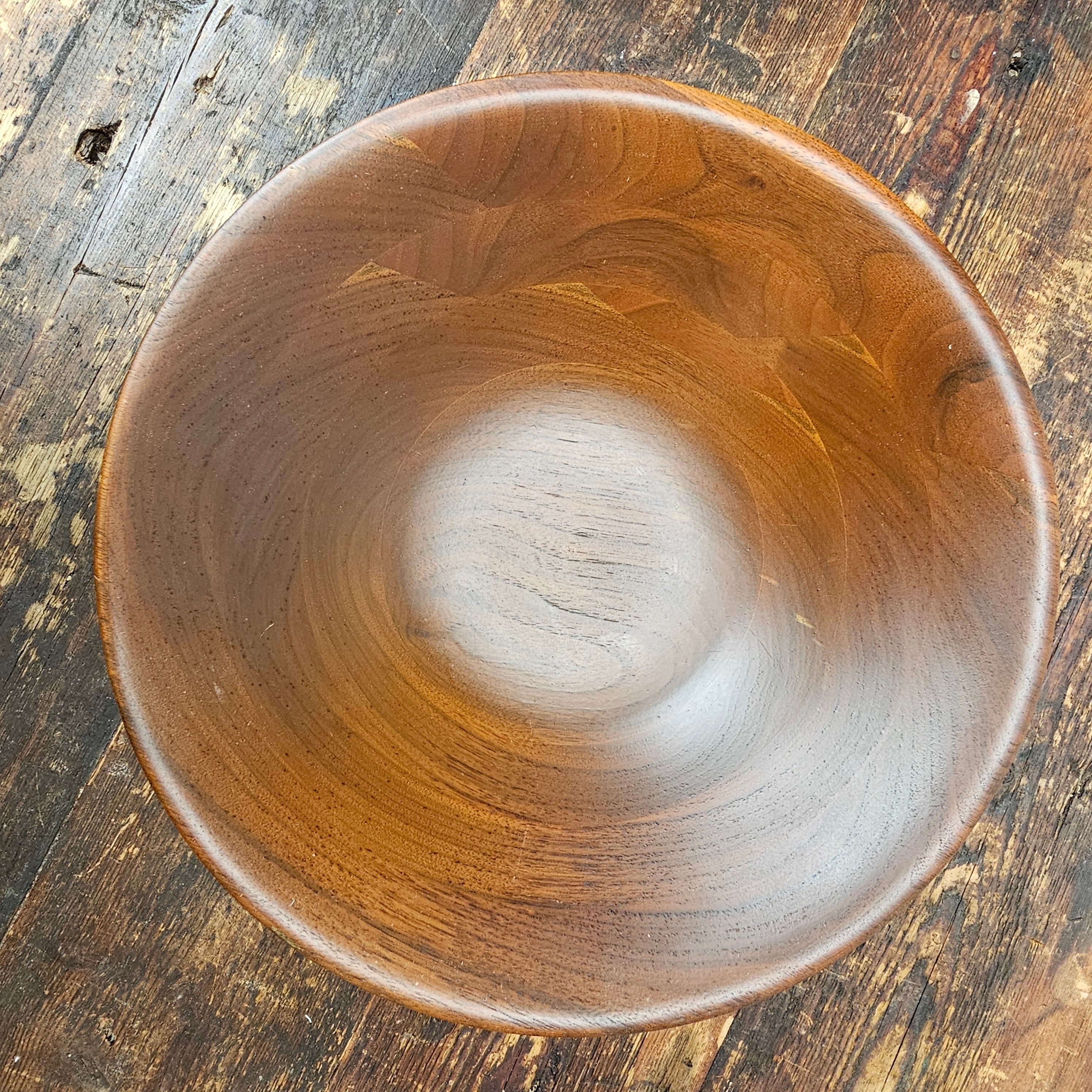 MCM Style Teak Salad Bowl Set 9 Pieces