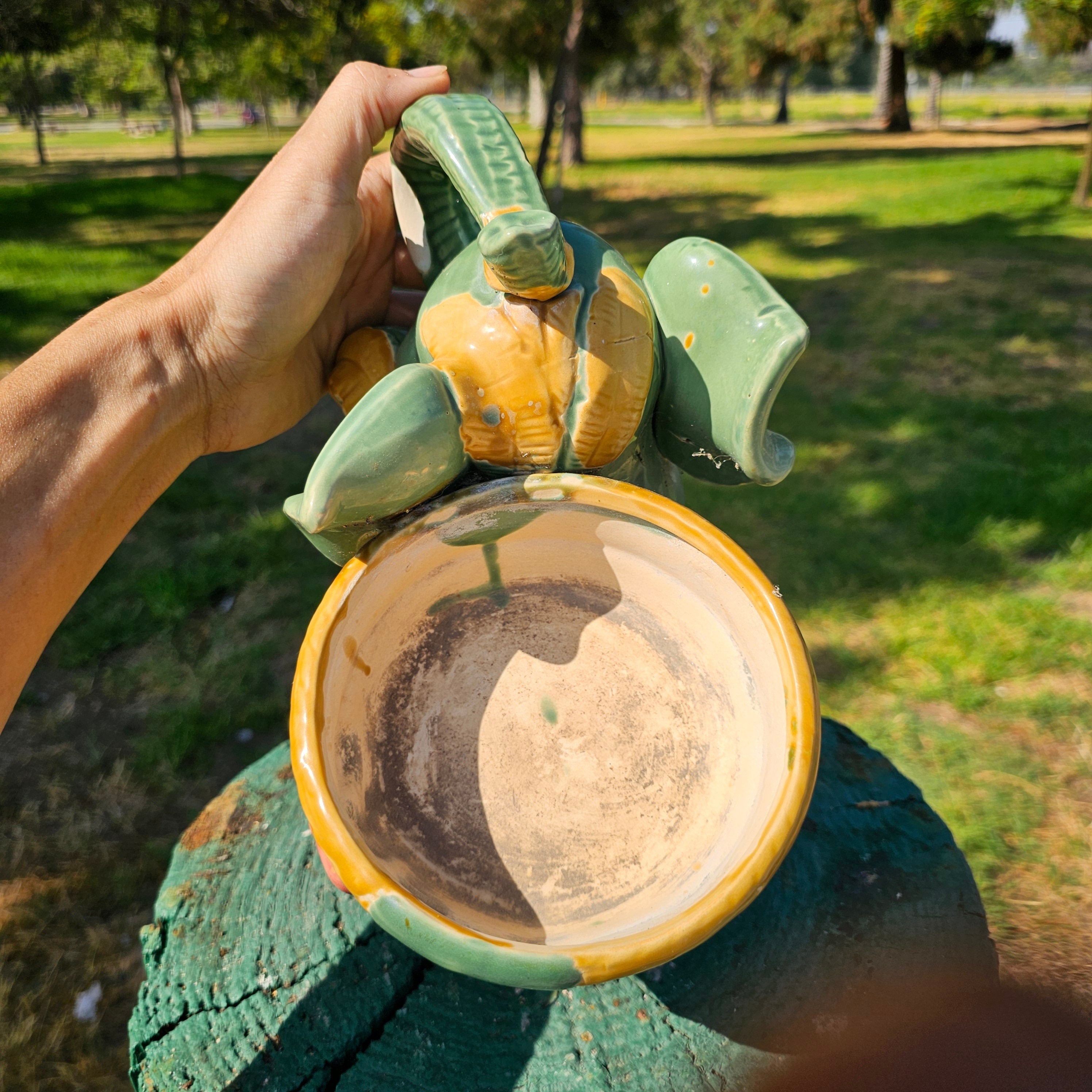 Vintage Elephant Planter 11" x 7" x 8.5" H