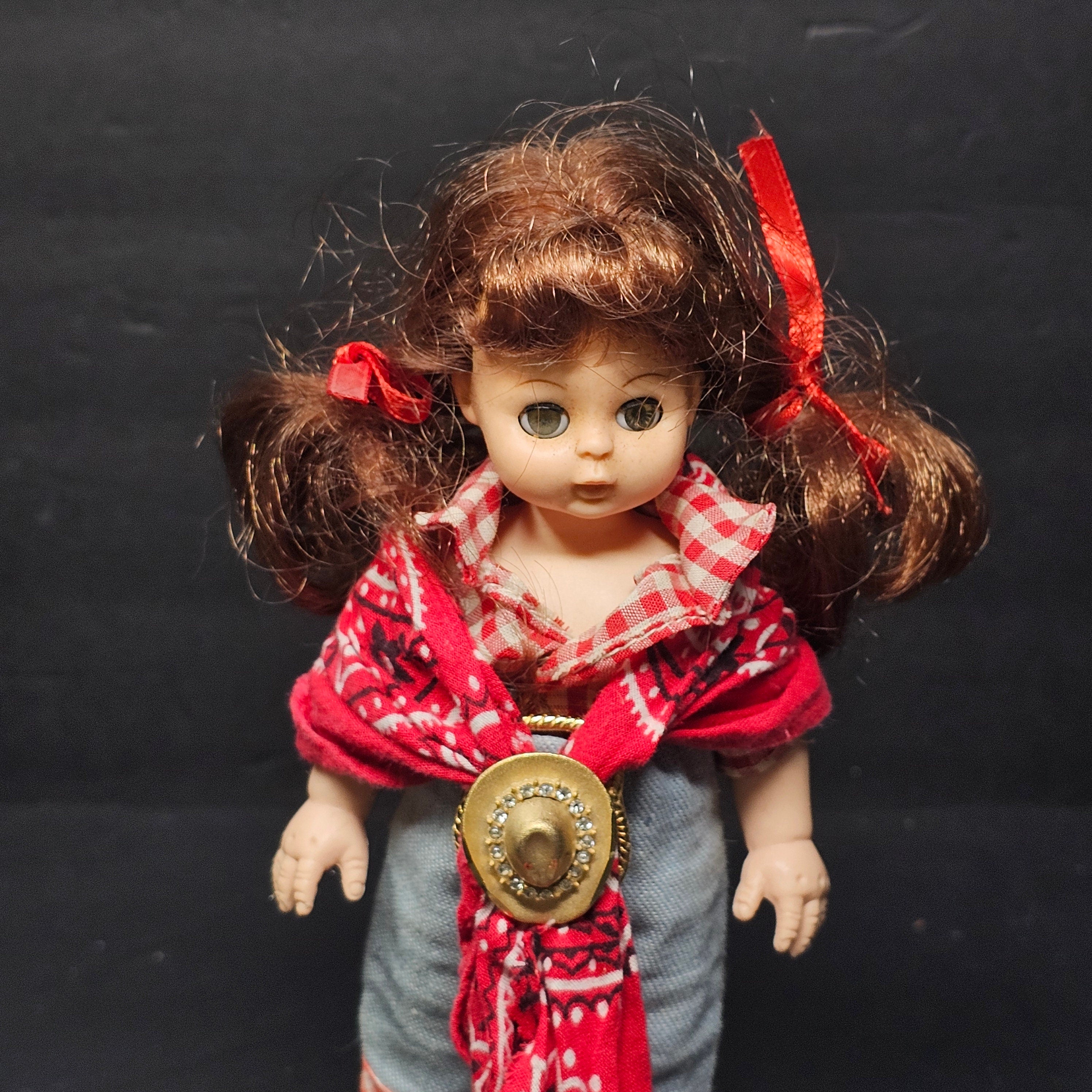 Vintage 8" Playmates Doll #5081 In Western Outfits