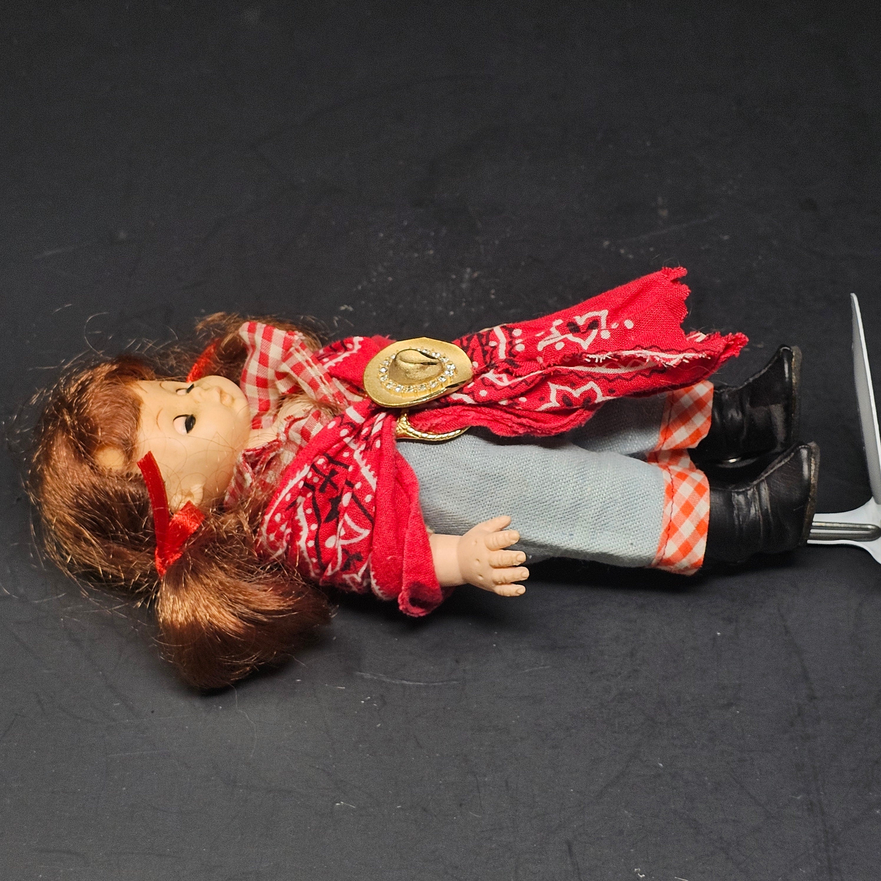 Vintage 8" Playmates Doll #5081 In Western Outfits