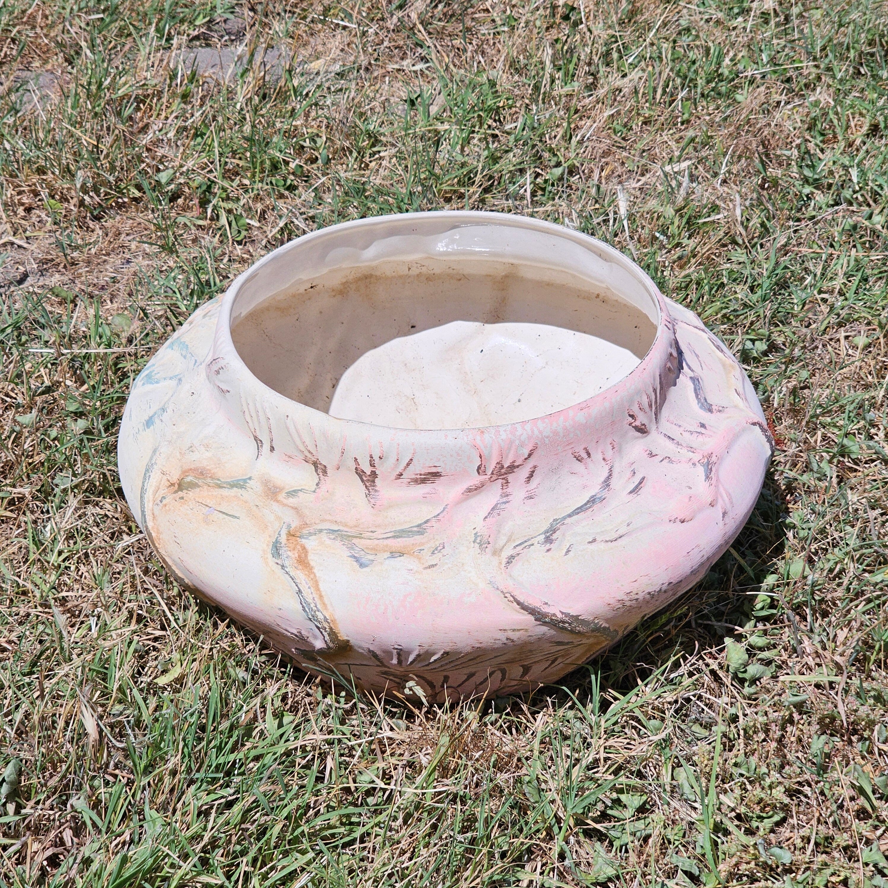 Premier Pottery Products PPP # 401 Ceramic Flower Pot Planter Bowl 13" Dia