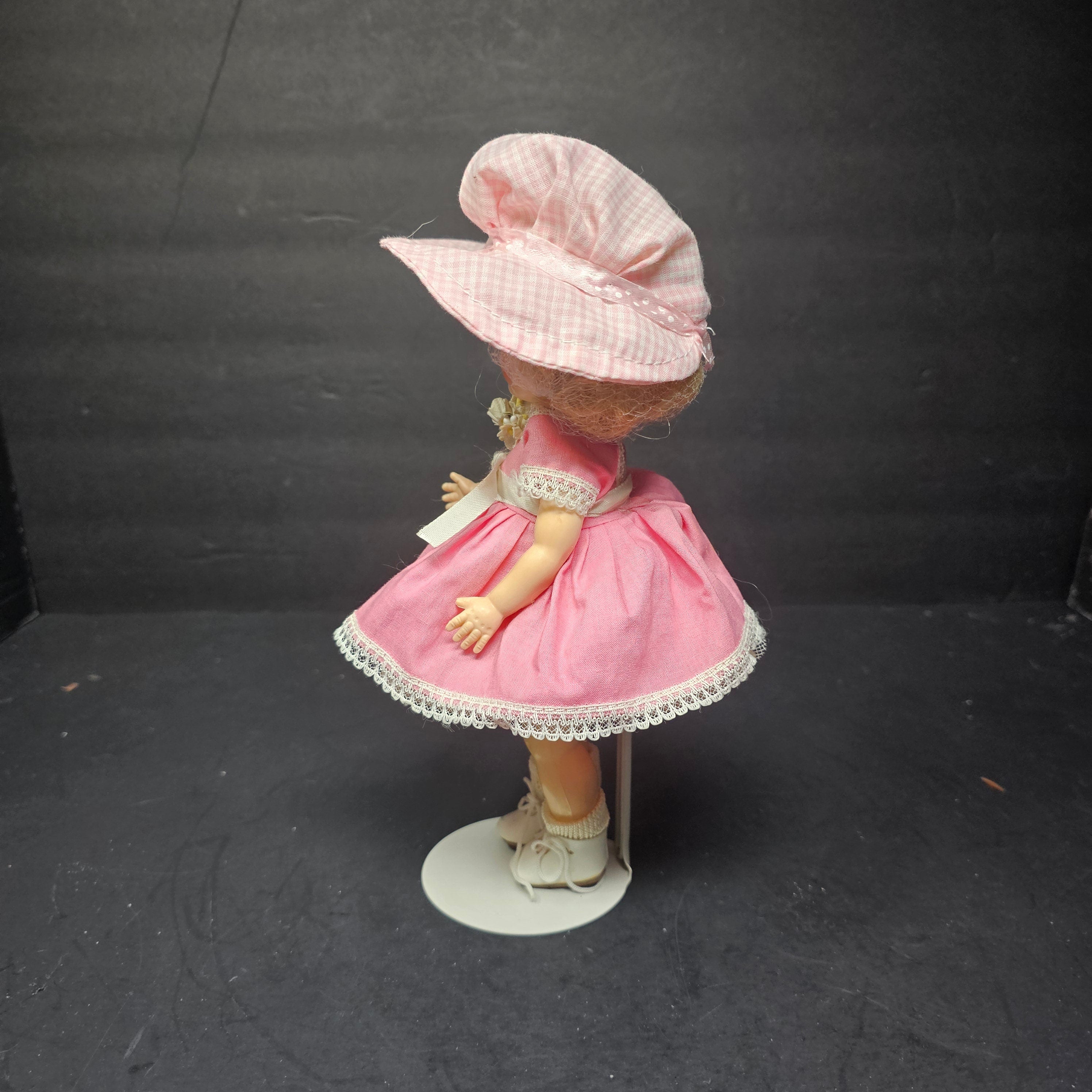 Vintage Vogue Ginny Style Doll In Pink Dress 9" No Markings