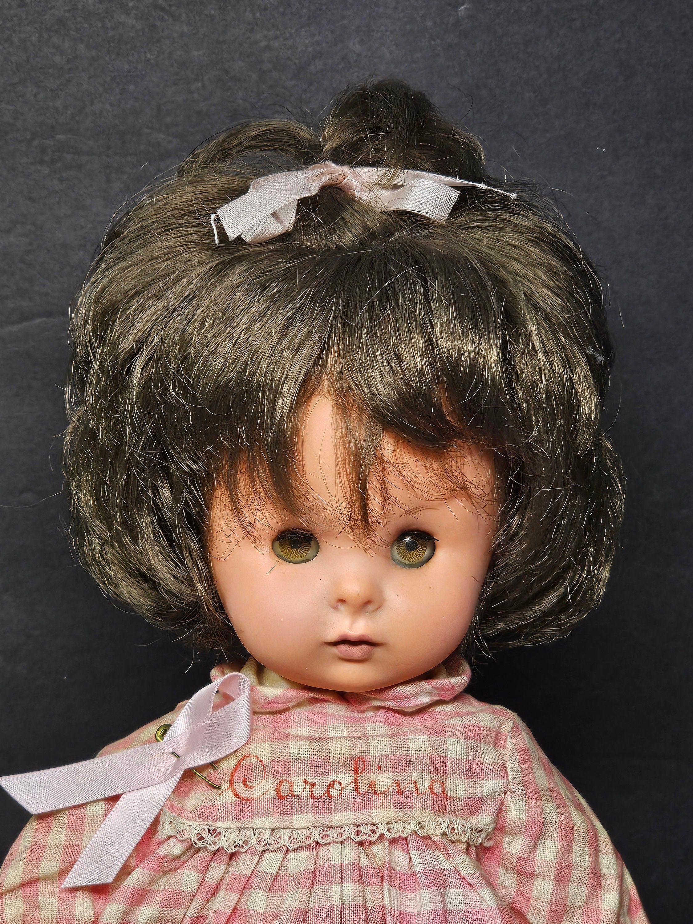 Vintage Furga Italy Carolina Toddler Doll 13"