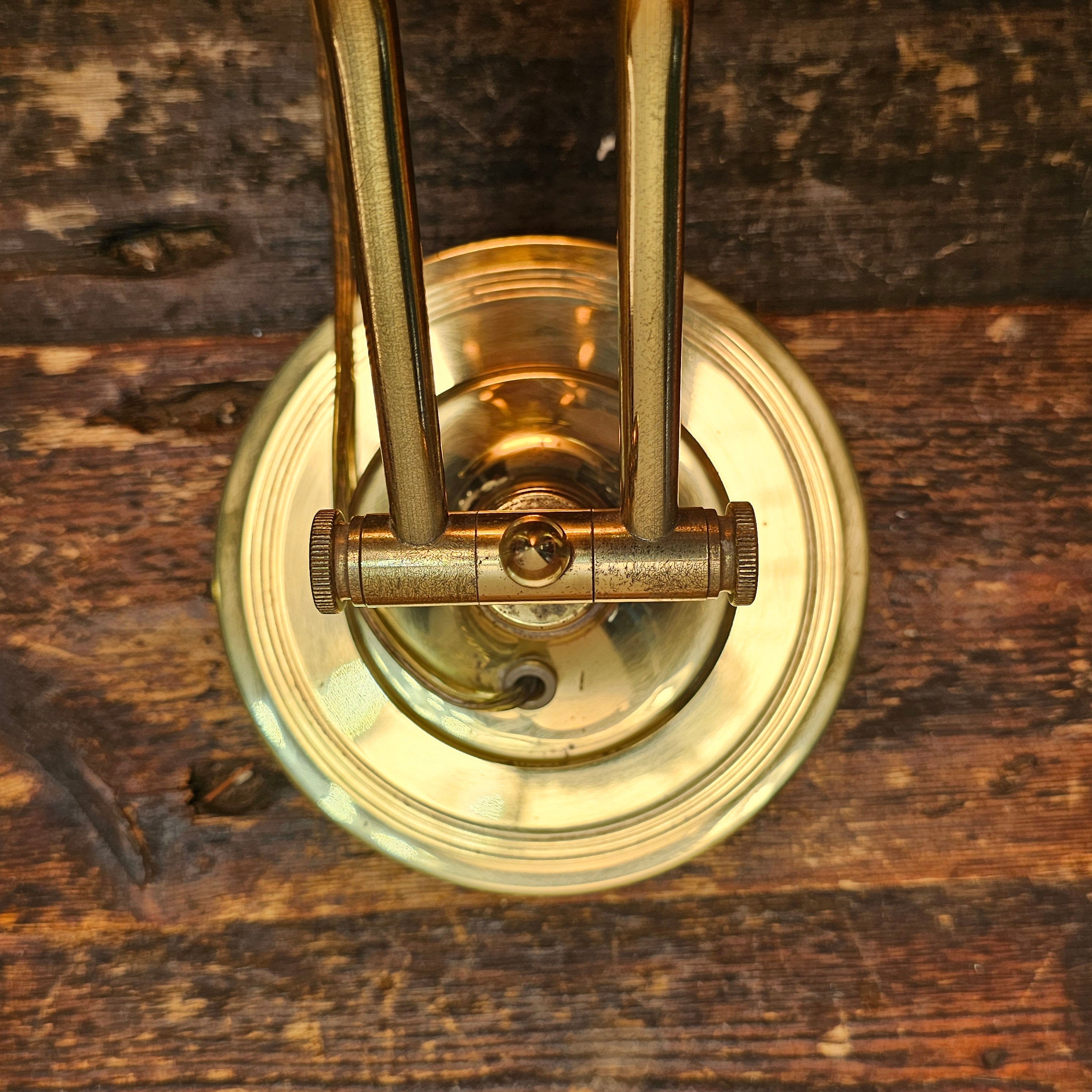 Vintage Brass Finish Bankers Desk Lamp