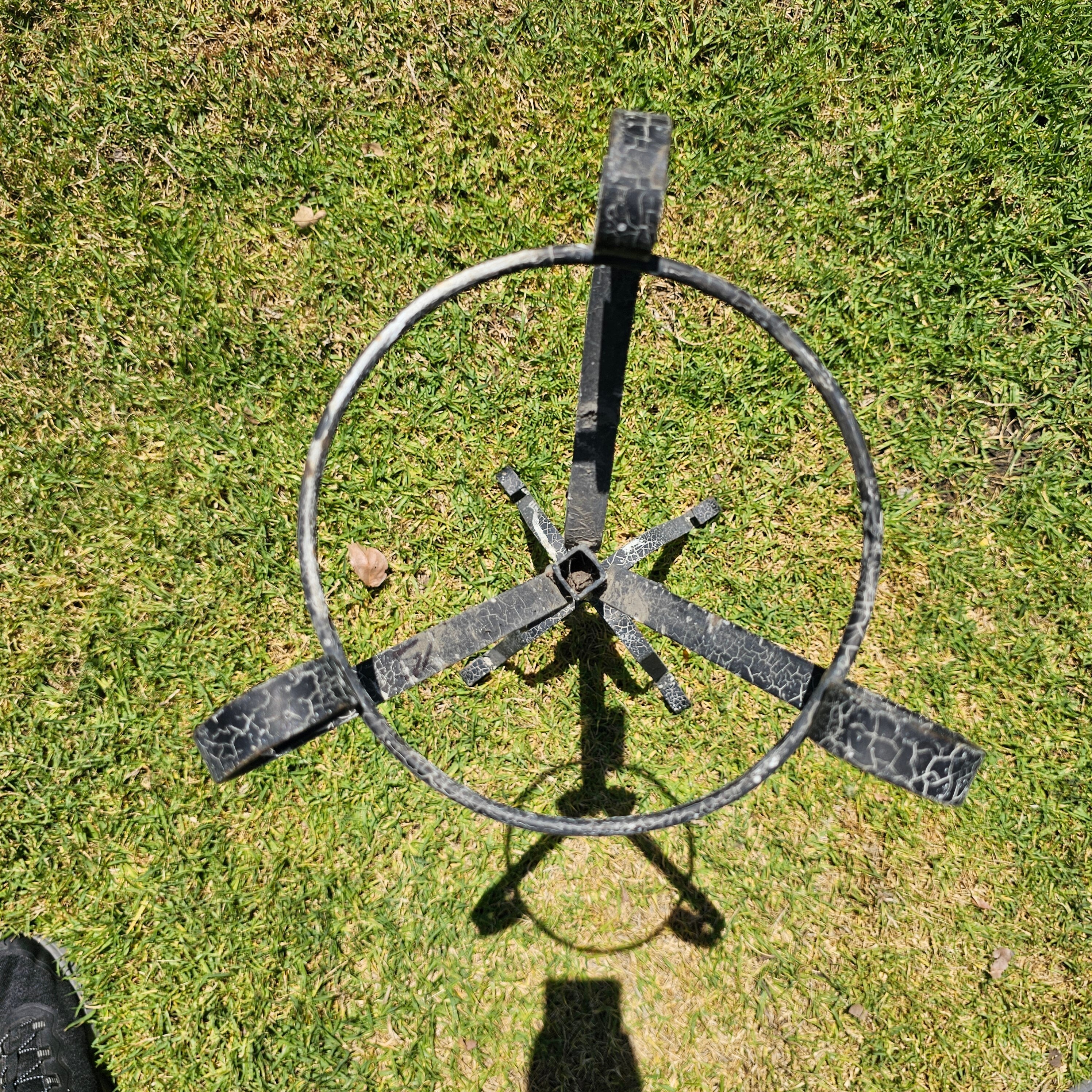 Vintage Scrolled Metal Plant Stand Rustic 29" H