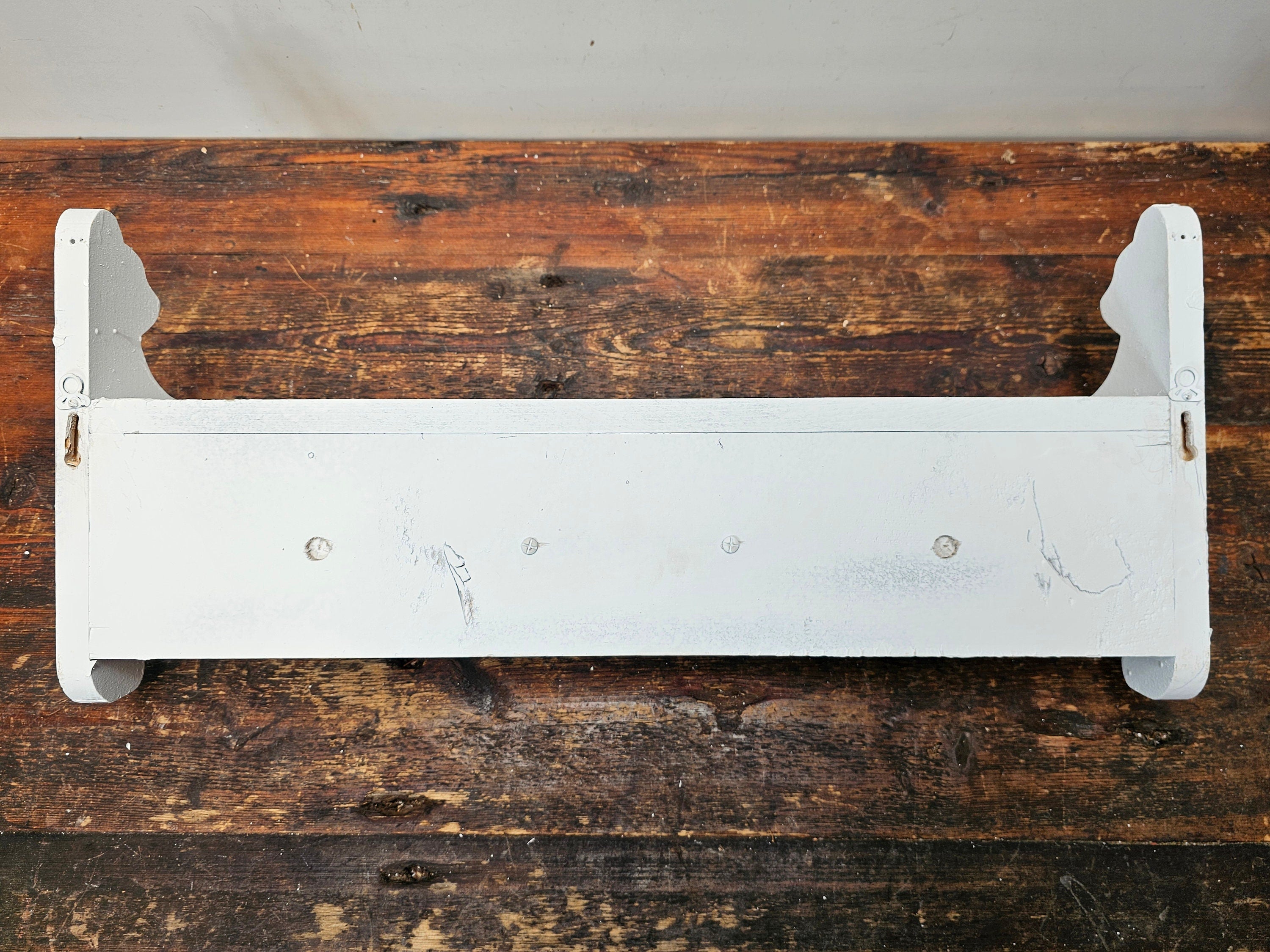 Wall Shelf Wooden Peg Hooks And Concho Style Round Hooks Bear Design