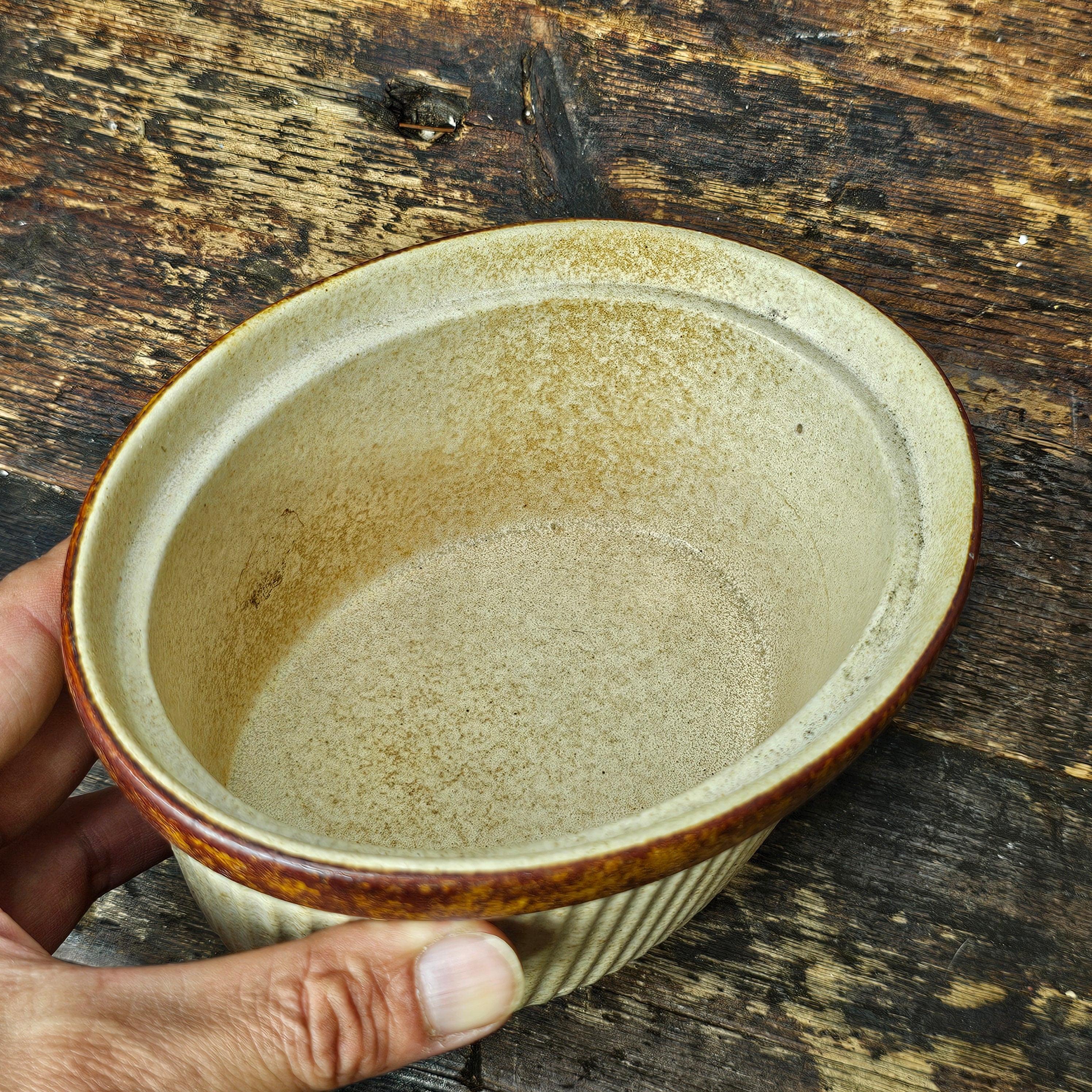 American Pottery Craft Duck Ramikin 6.5" Lidded Casserole Dish USA