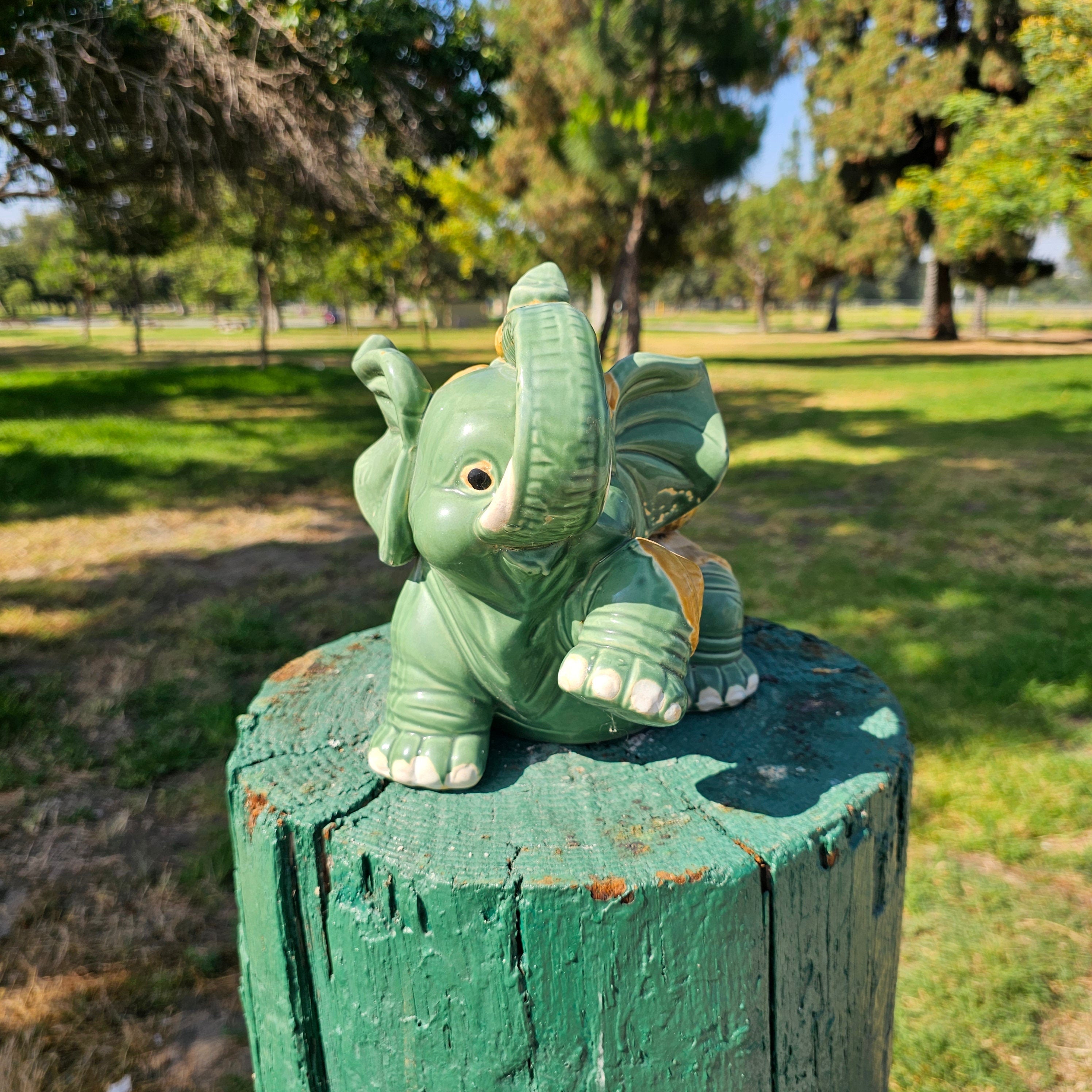 Vintage Elephant Planter 11" x 7" x 8.5" H