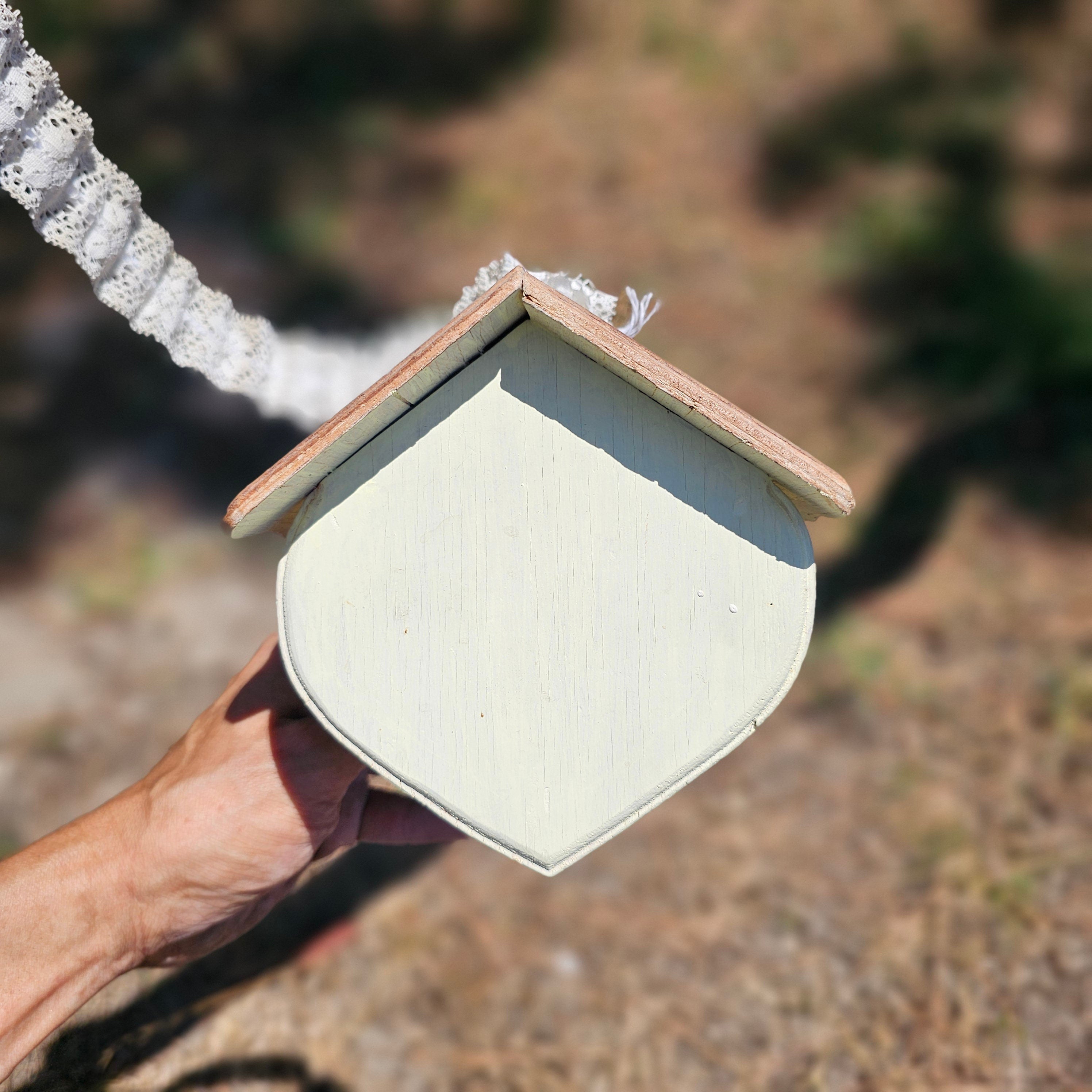 Rustic Hanging Bird House 6"L x 6"D x 5.5"H