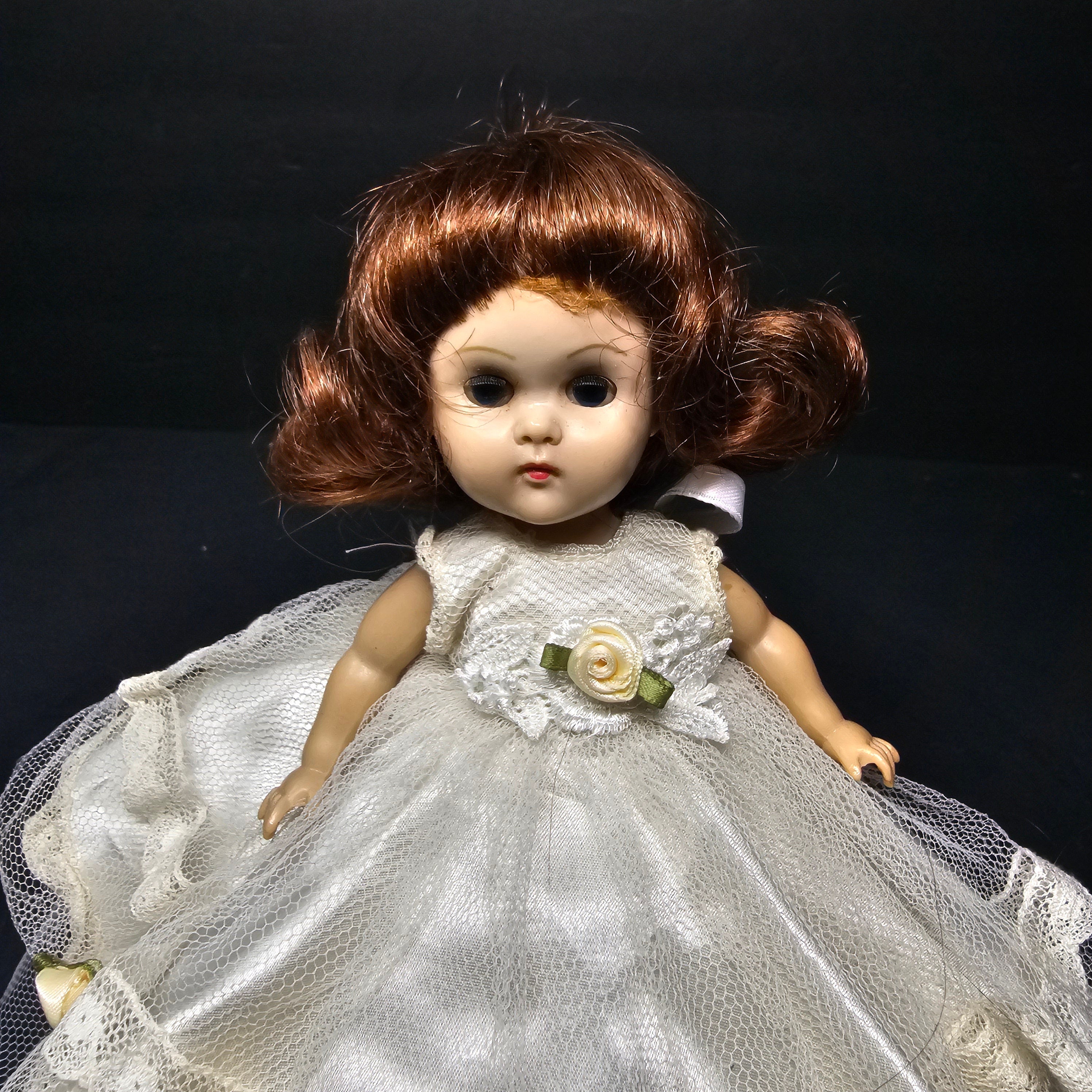 Vogue Ginny Bride Doll 8" Straight Leg Walker 1950's Made In USA