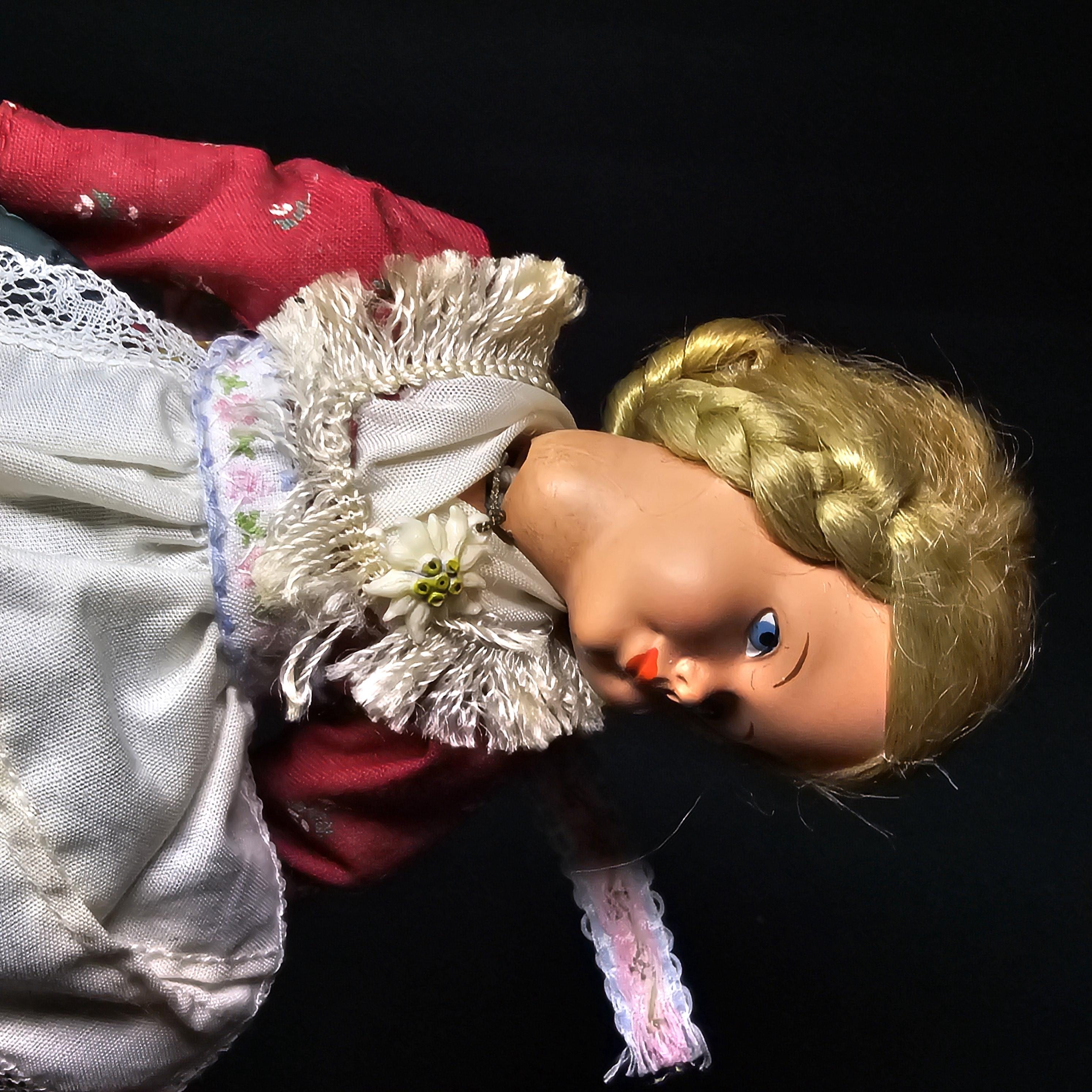 Vintage 9" Celluloid face & Plastic Body Doll Germany (Darling Doll?)