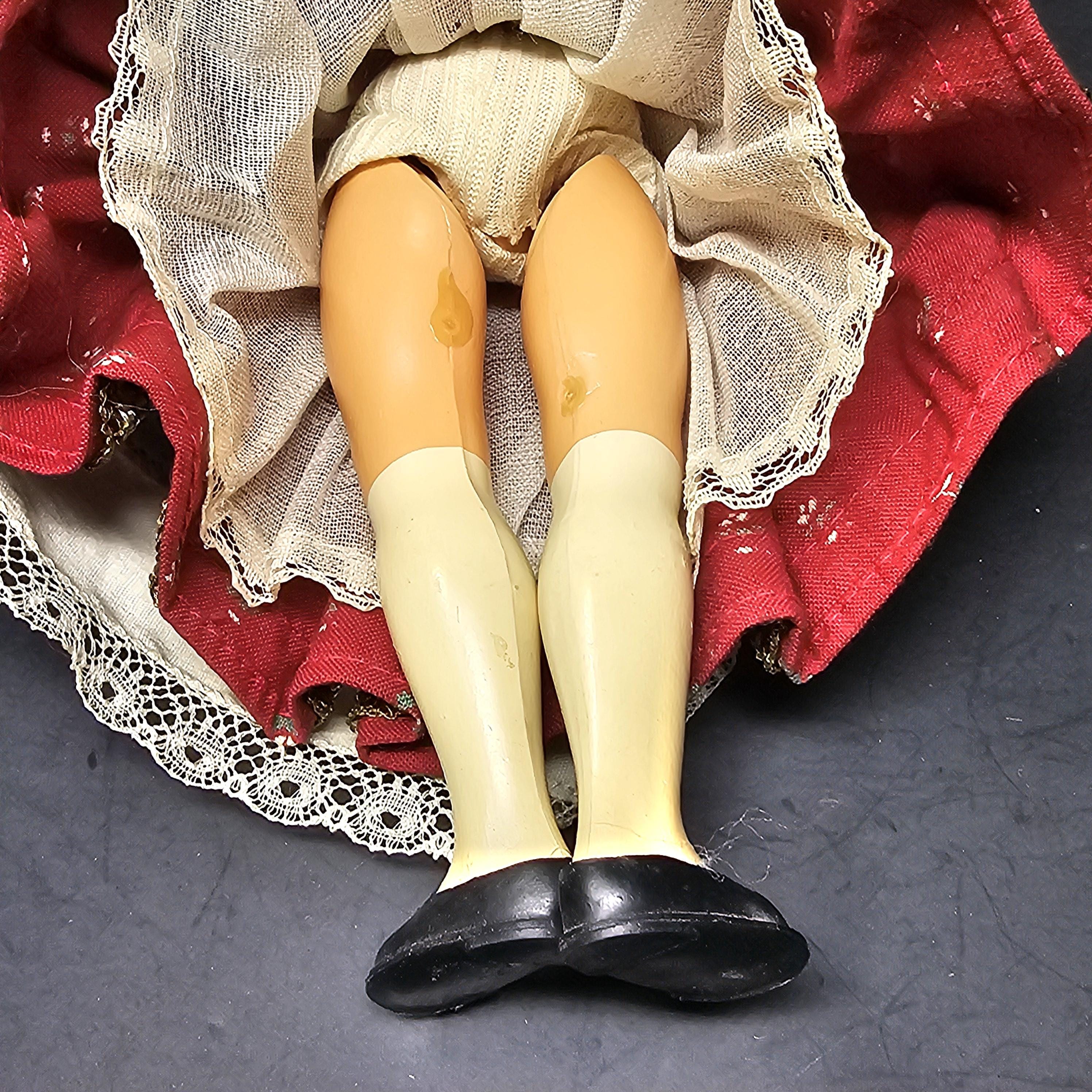 Vintage 9" Celluloid face & Plastic Body Doll Germany (Darling Doll?)