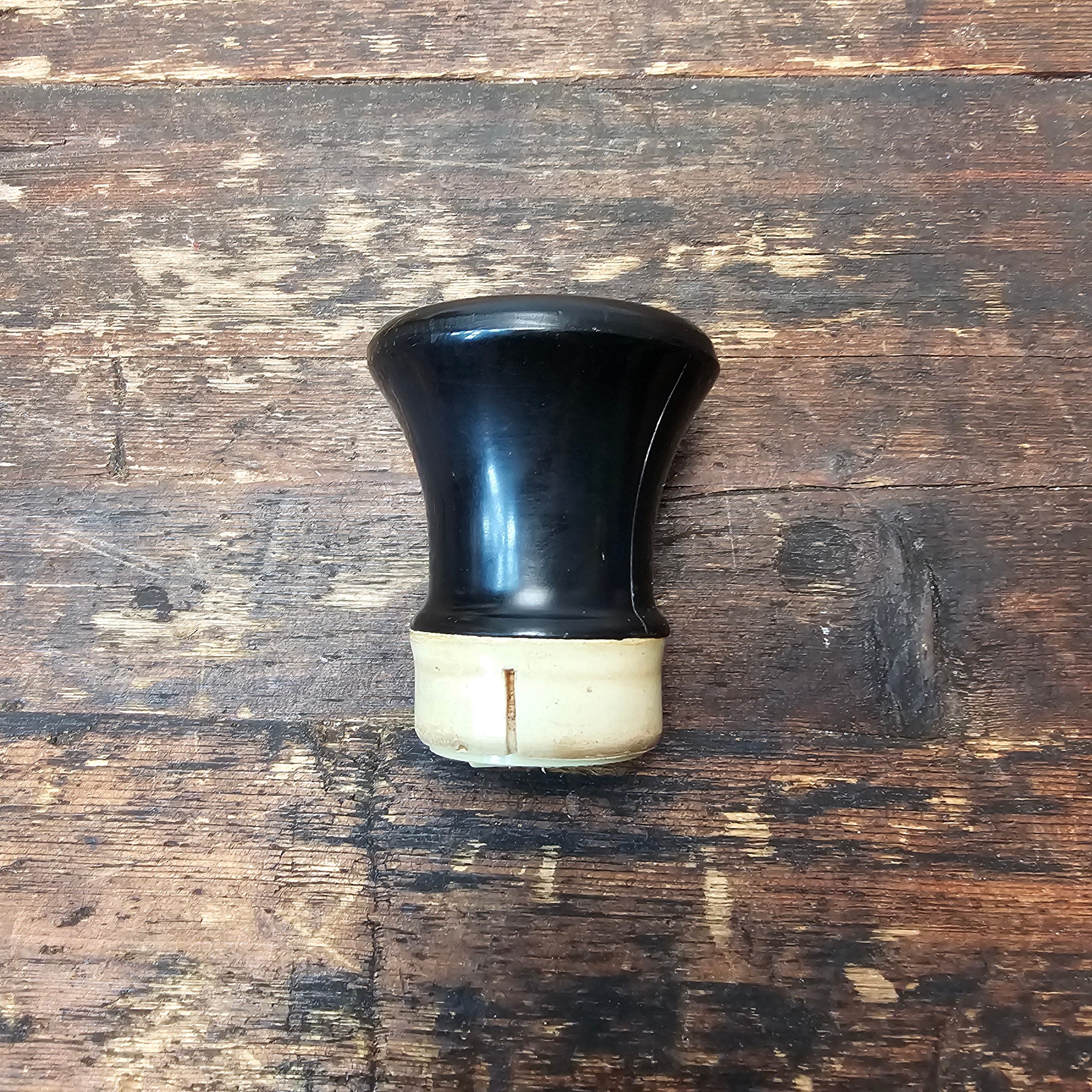 Thermos Vacuum Jag Flask 58Q Black & Yellow Made In England 1950's