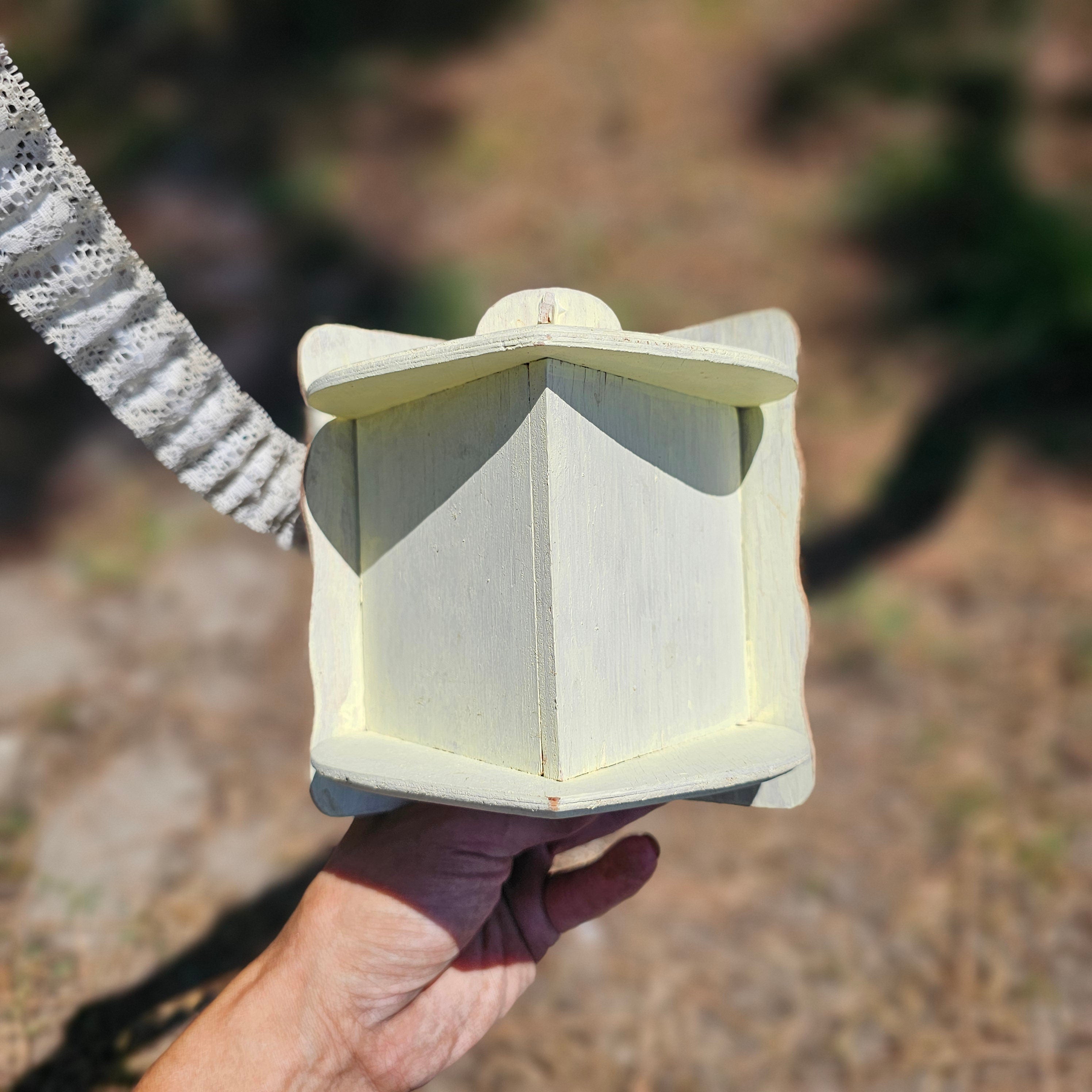 Rustic Hanging Bird House 6"L x 6"D x 5.5"H