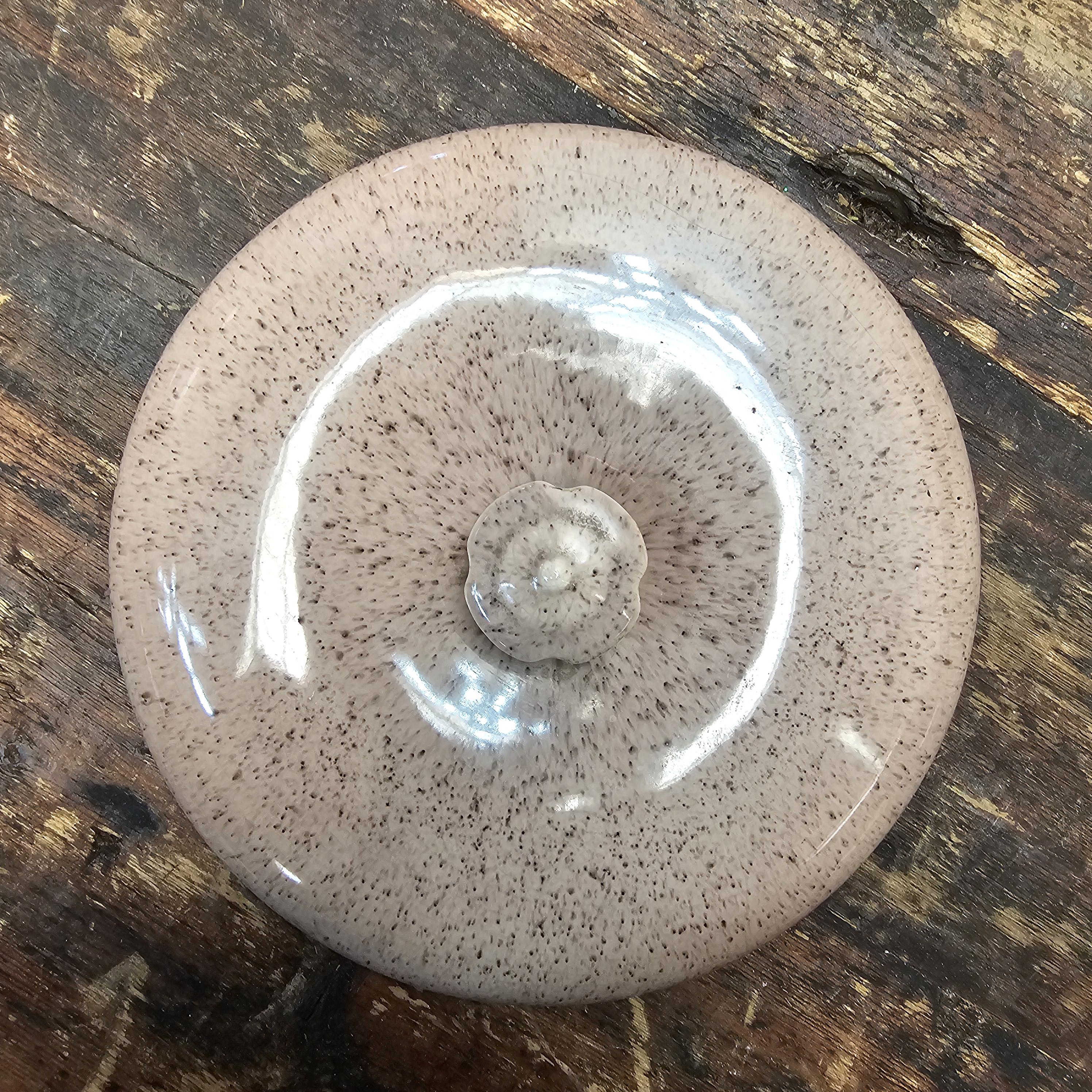 William Frazier California Pottery Covered Dish Relish Tray With Lazy Susan 70's