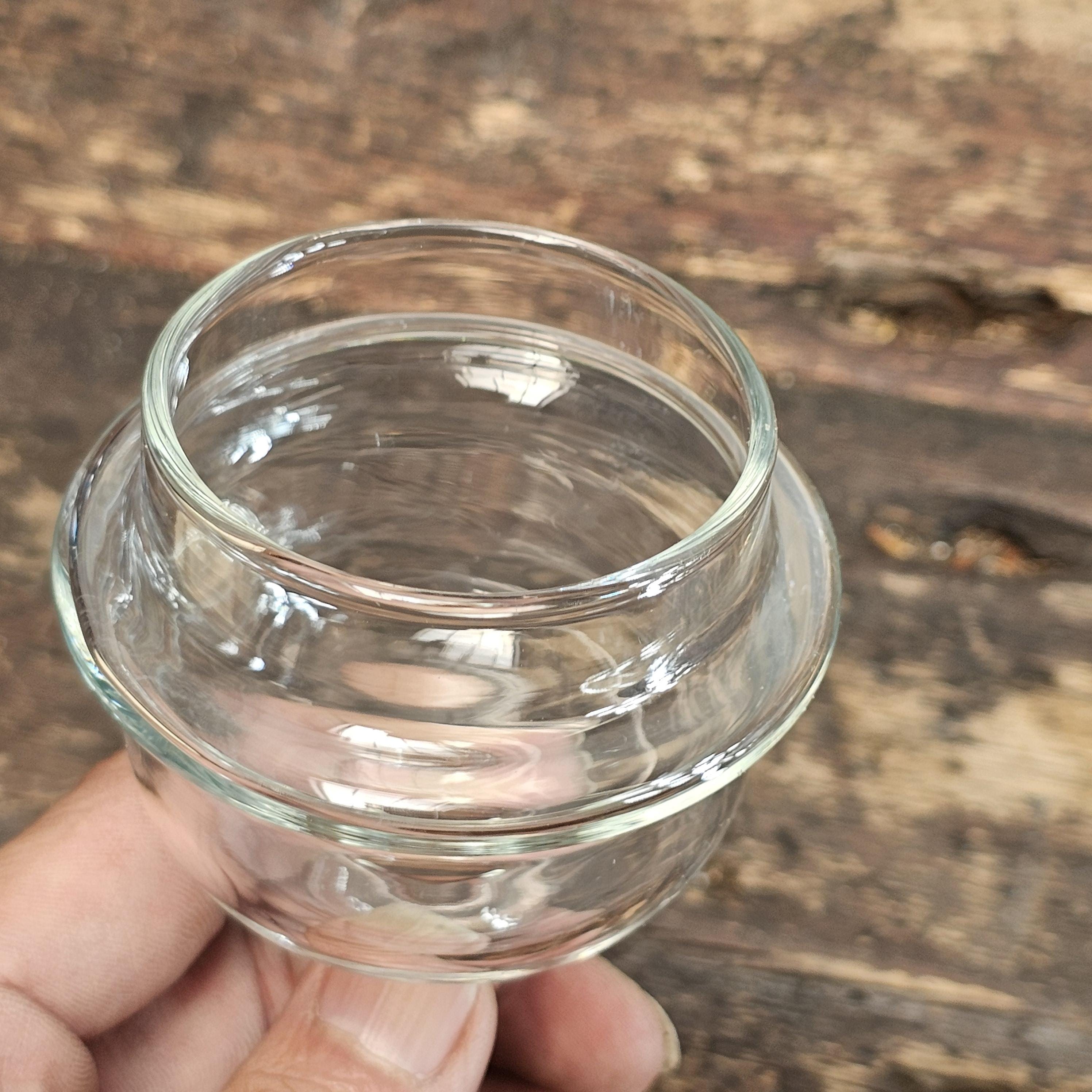 Vintage Apothecary Clear Glass Ginger Jar 4" Dia x 7.5" H