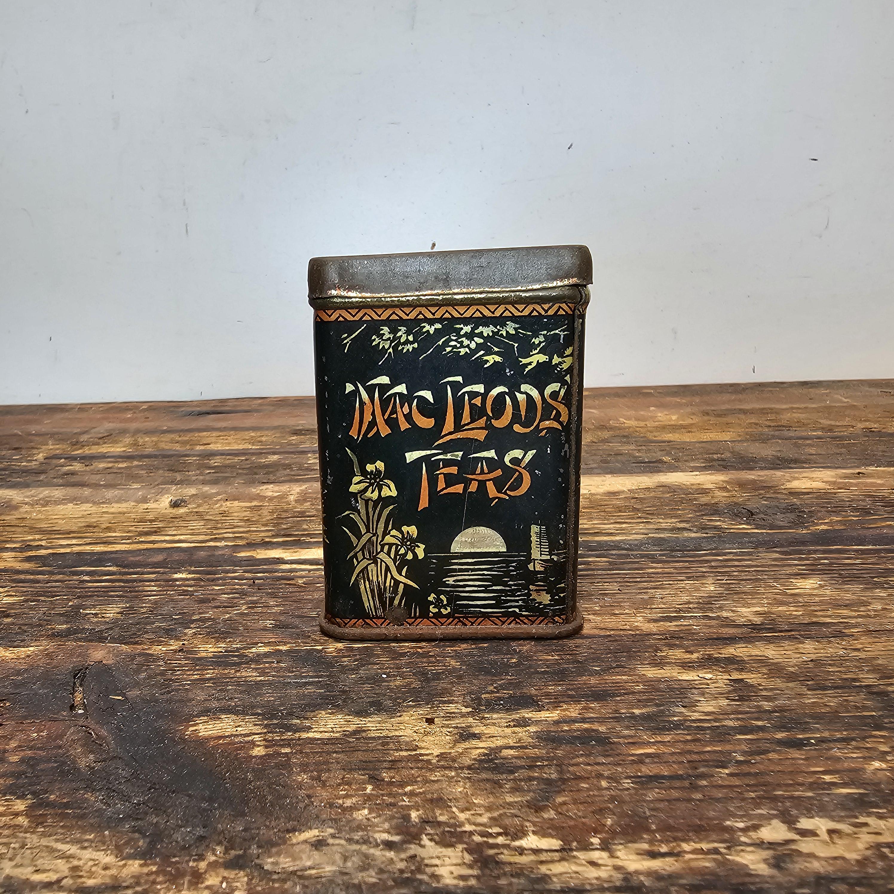 Vintage Delmasco MacLeod's Teas London Tin Box Metal Storage Box