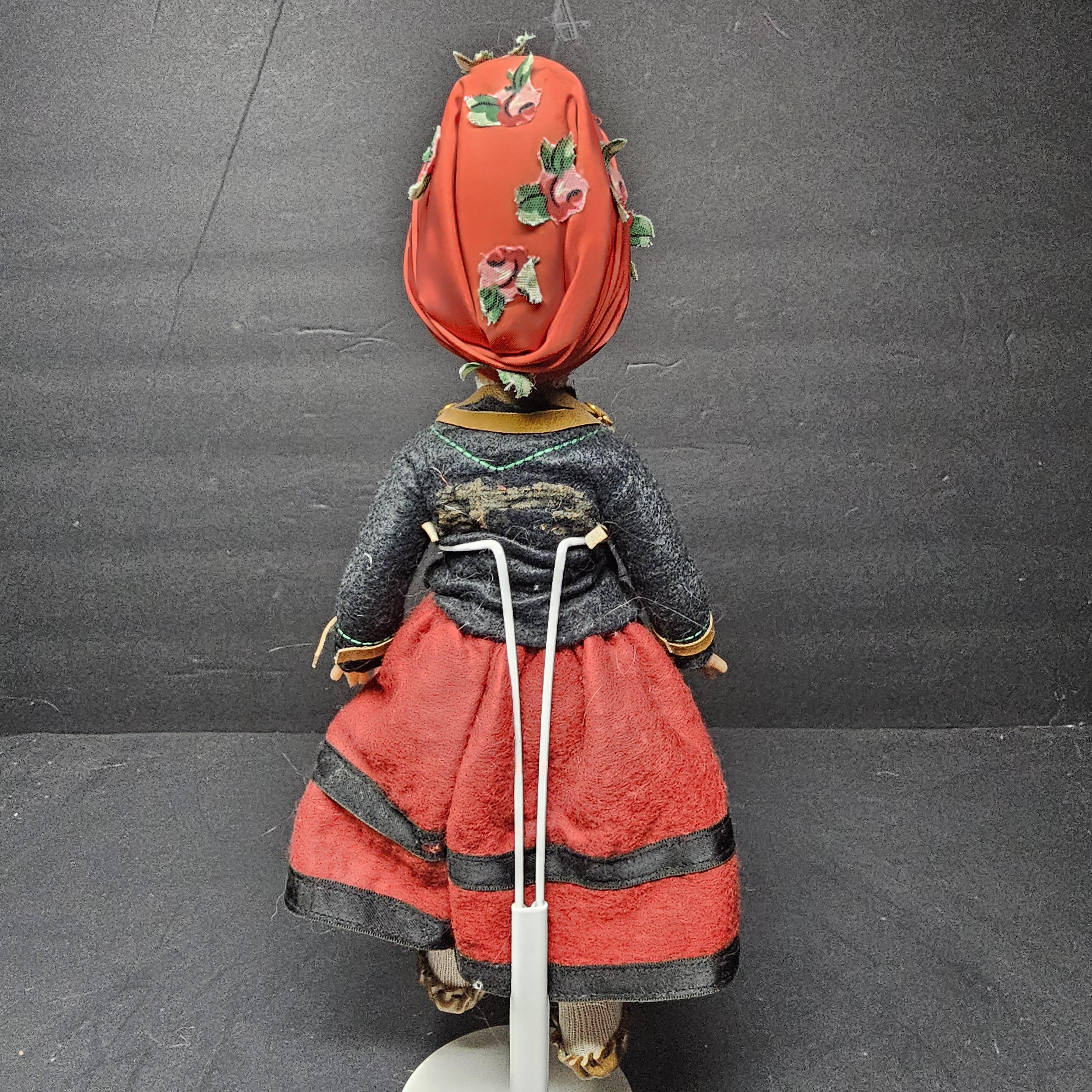 Vintage 11" Spanish Doll Soft Vinyl Face & Hard Plastic Body Made In Spain