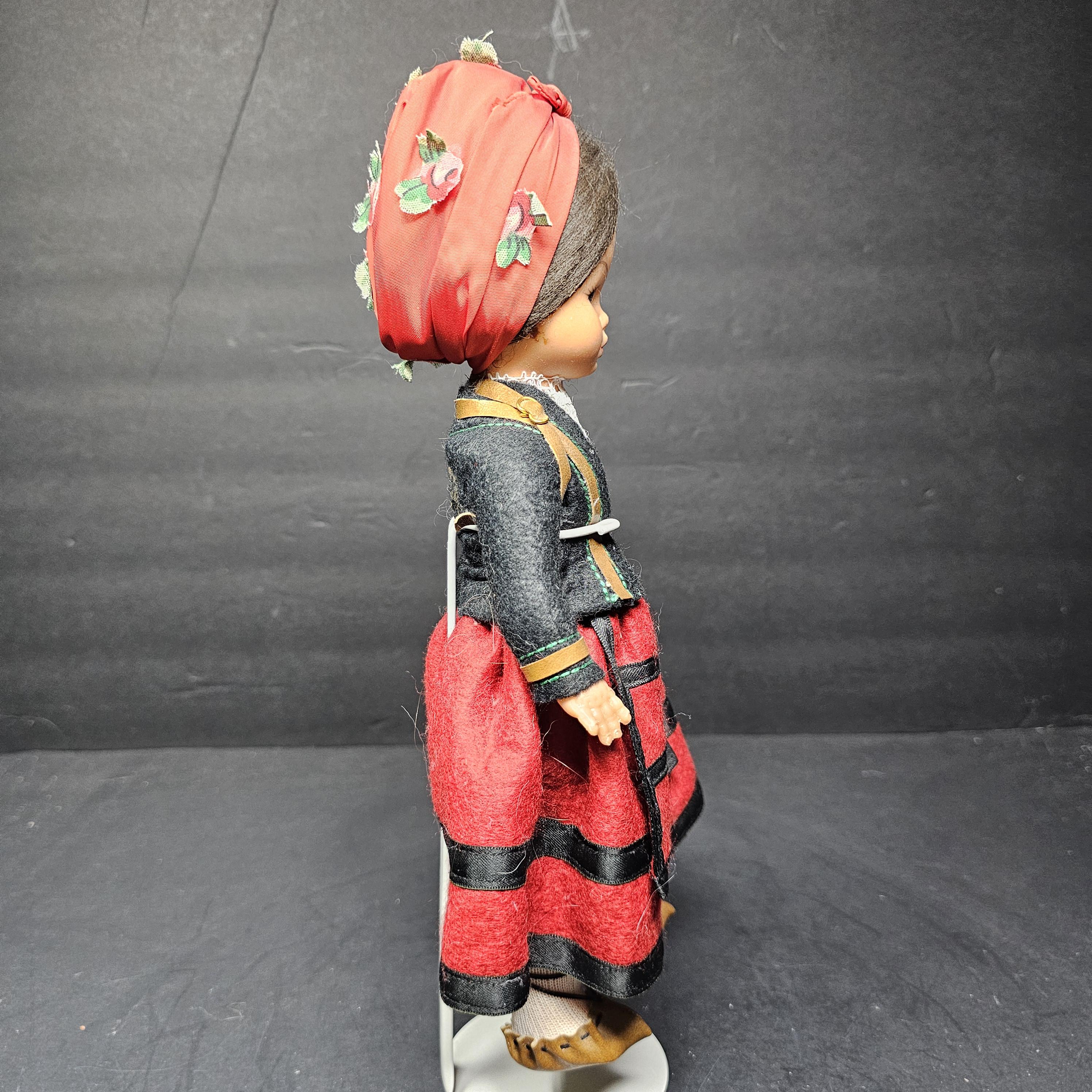 Vintage 11" Spanish Doll Soft Vinyl Face & Hard Plastic Body Made In Spain