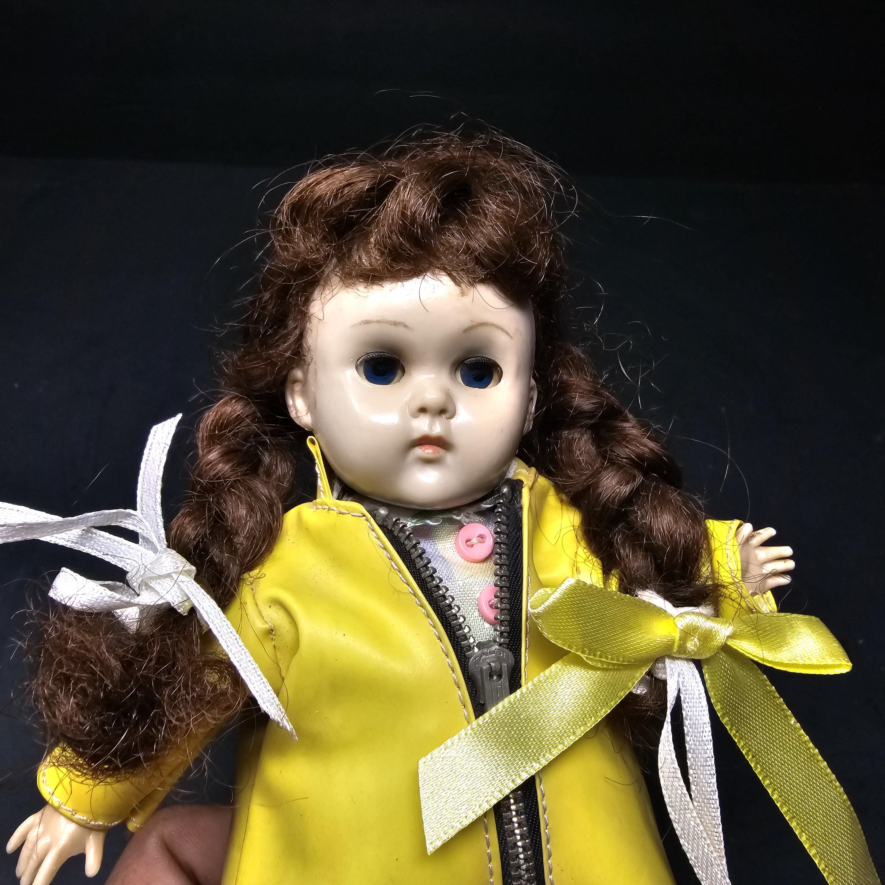 Vintage Vogue Ginny Doll 8" SLW Yellow Zipper Rain Coat