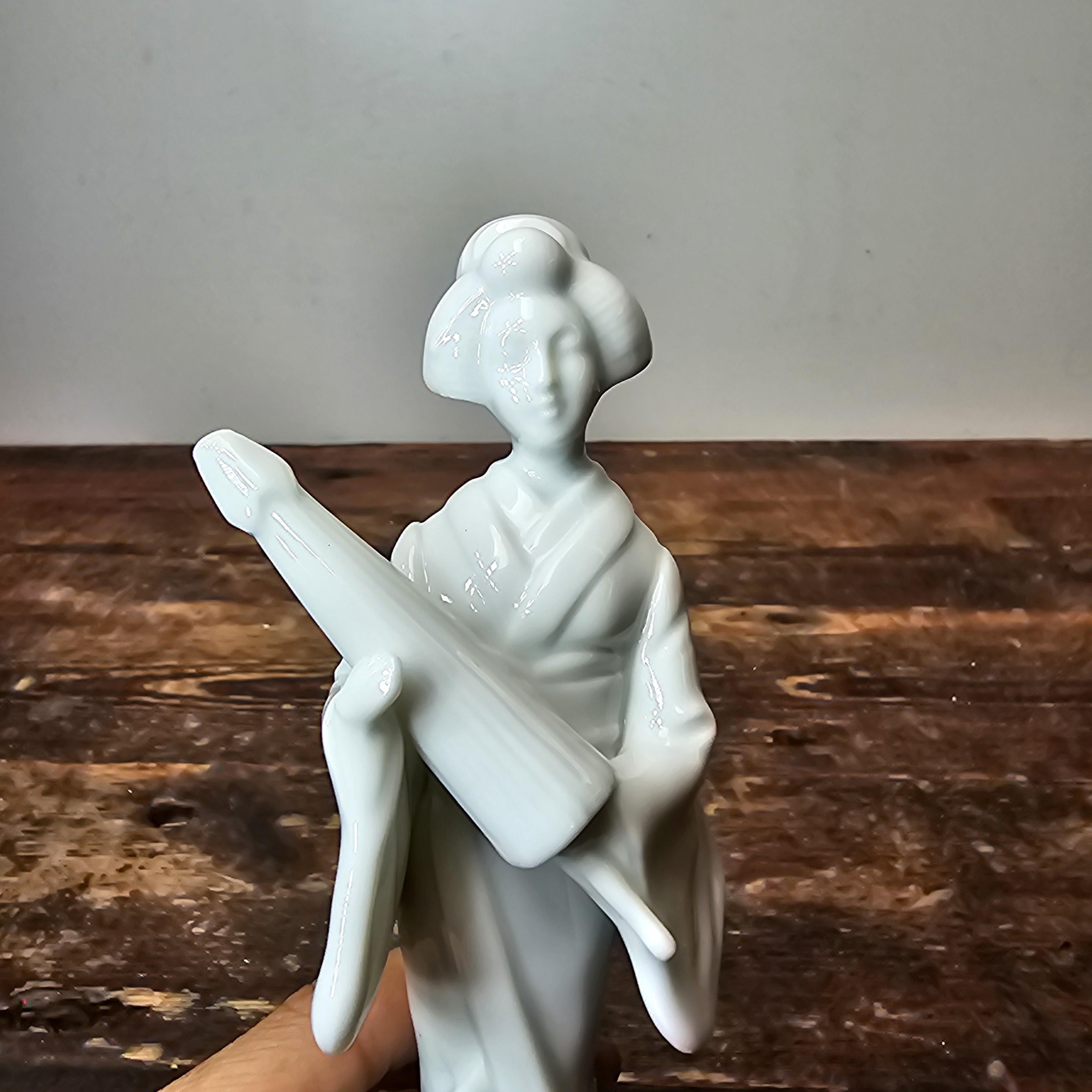 Vintage Rosenthal Netter Made In Japan Porcelain Geisha Music Box