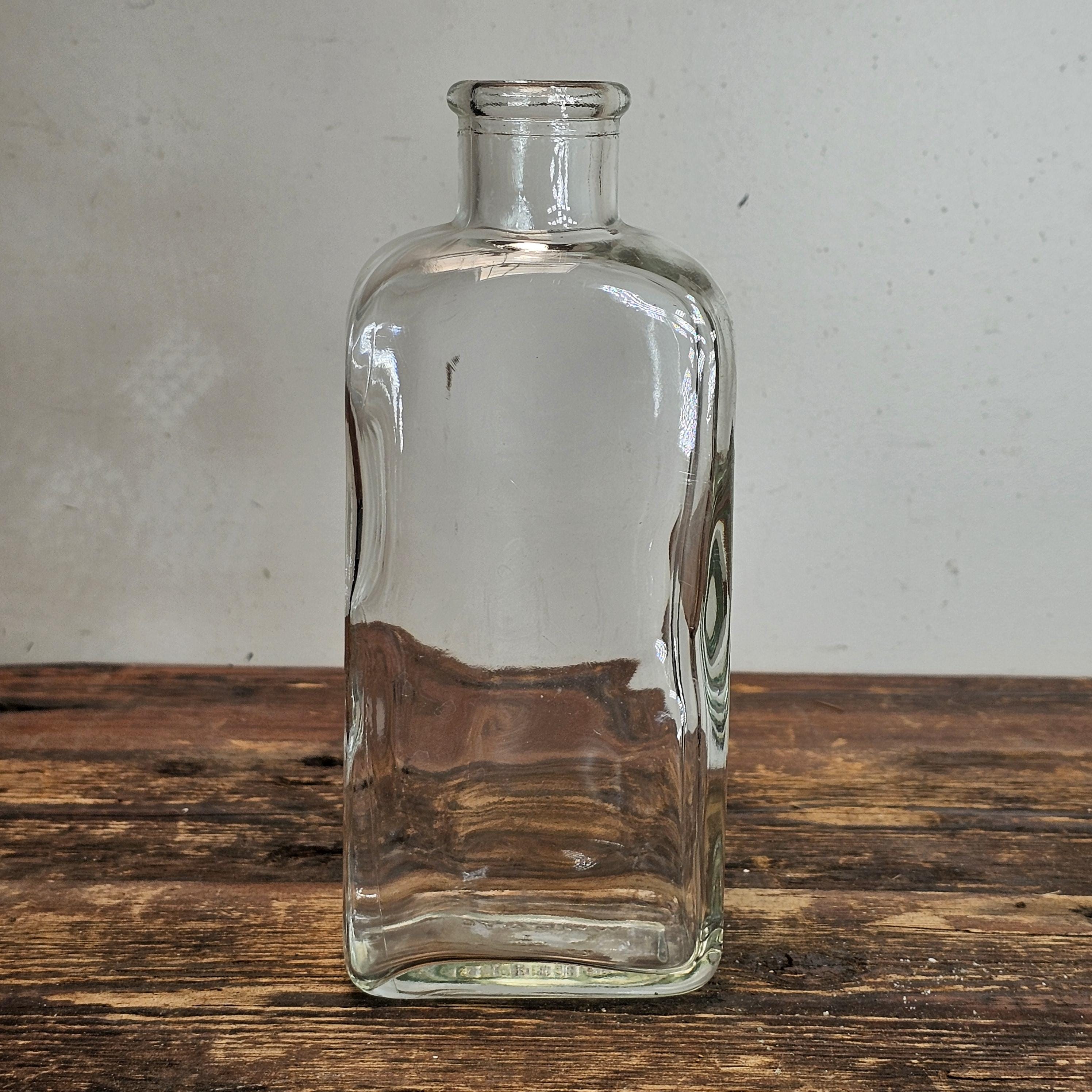 Antique Vintage WHEATON 1 USA Clear Glass Bottle Without Lid