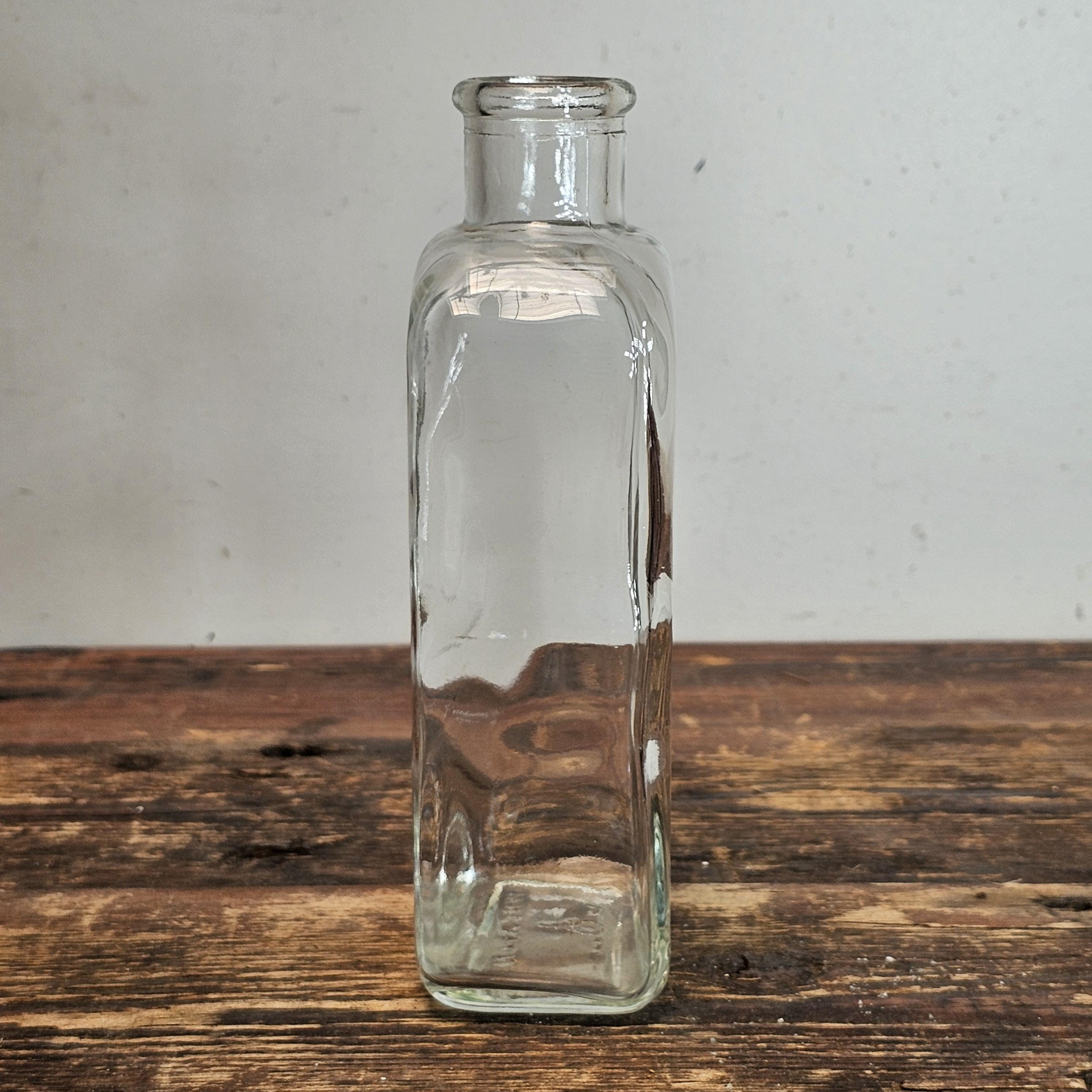 Antique Vintage WHEATON 1 USA Clear Glass Bottle Without Lid
