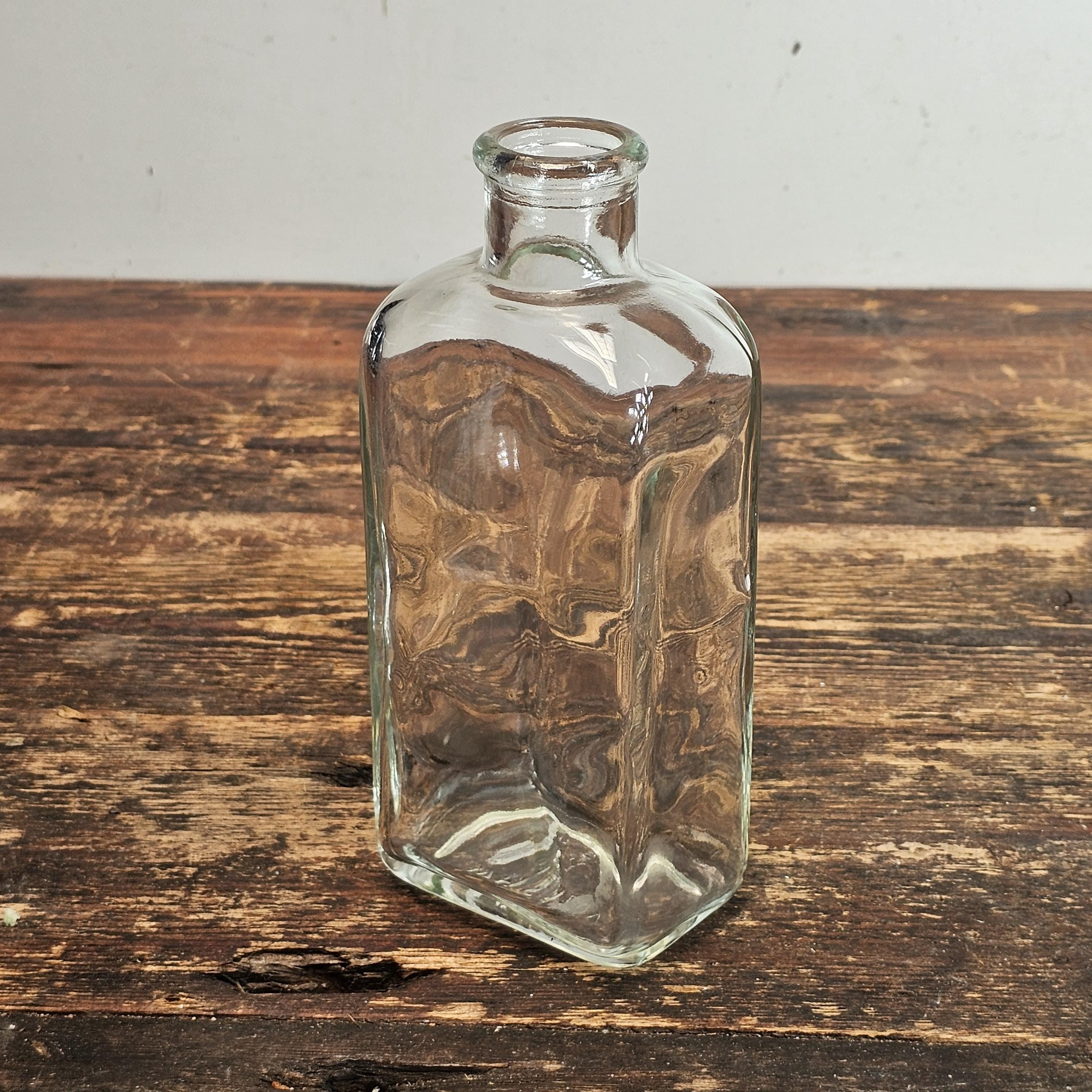 Antique Vintage WHEATON 1 USA Clear Glass Bottle Without Lid