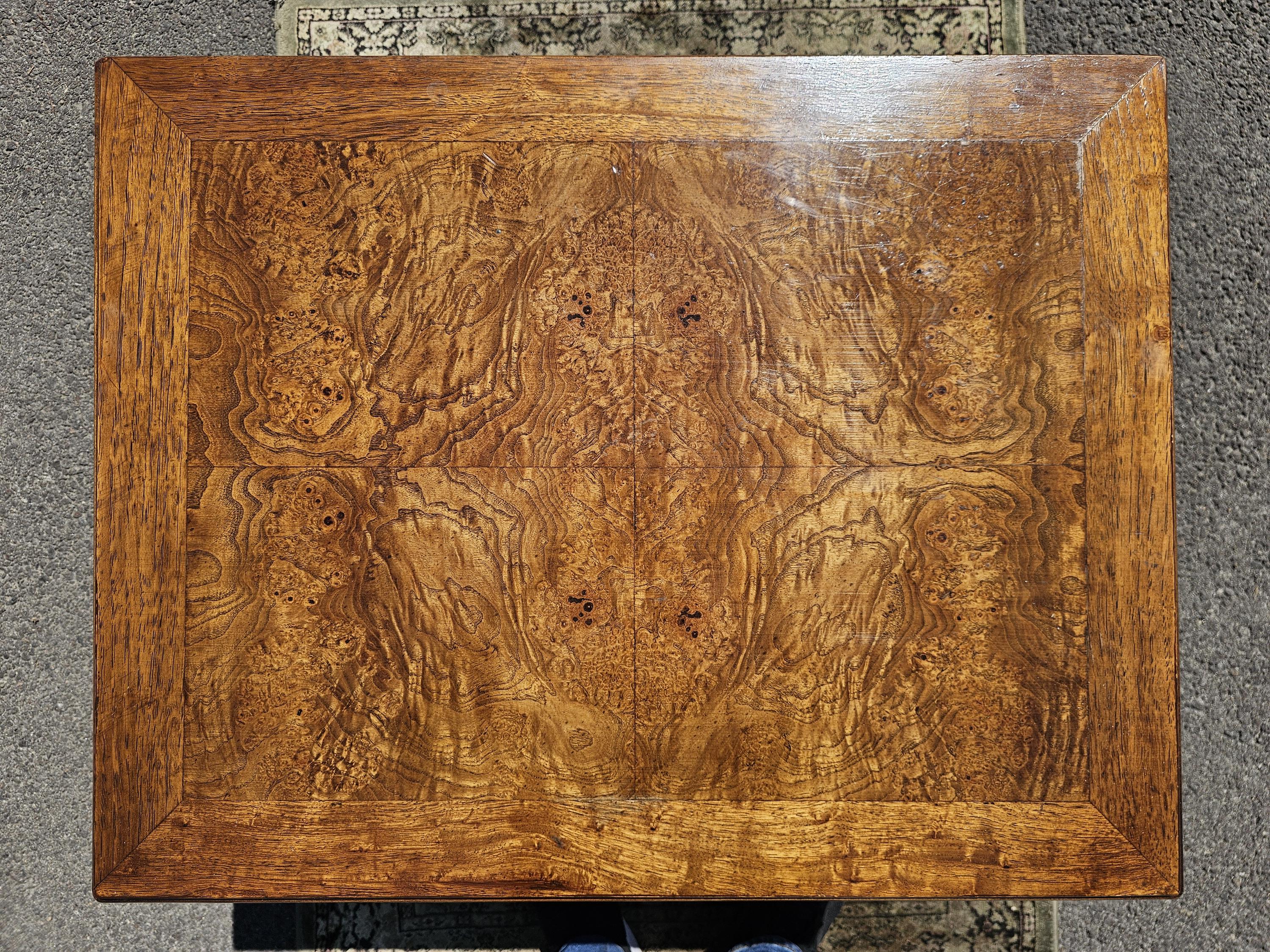 Local Pickup Only Altavista Lane Burled Walnut Rustic End Side Table 1950s