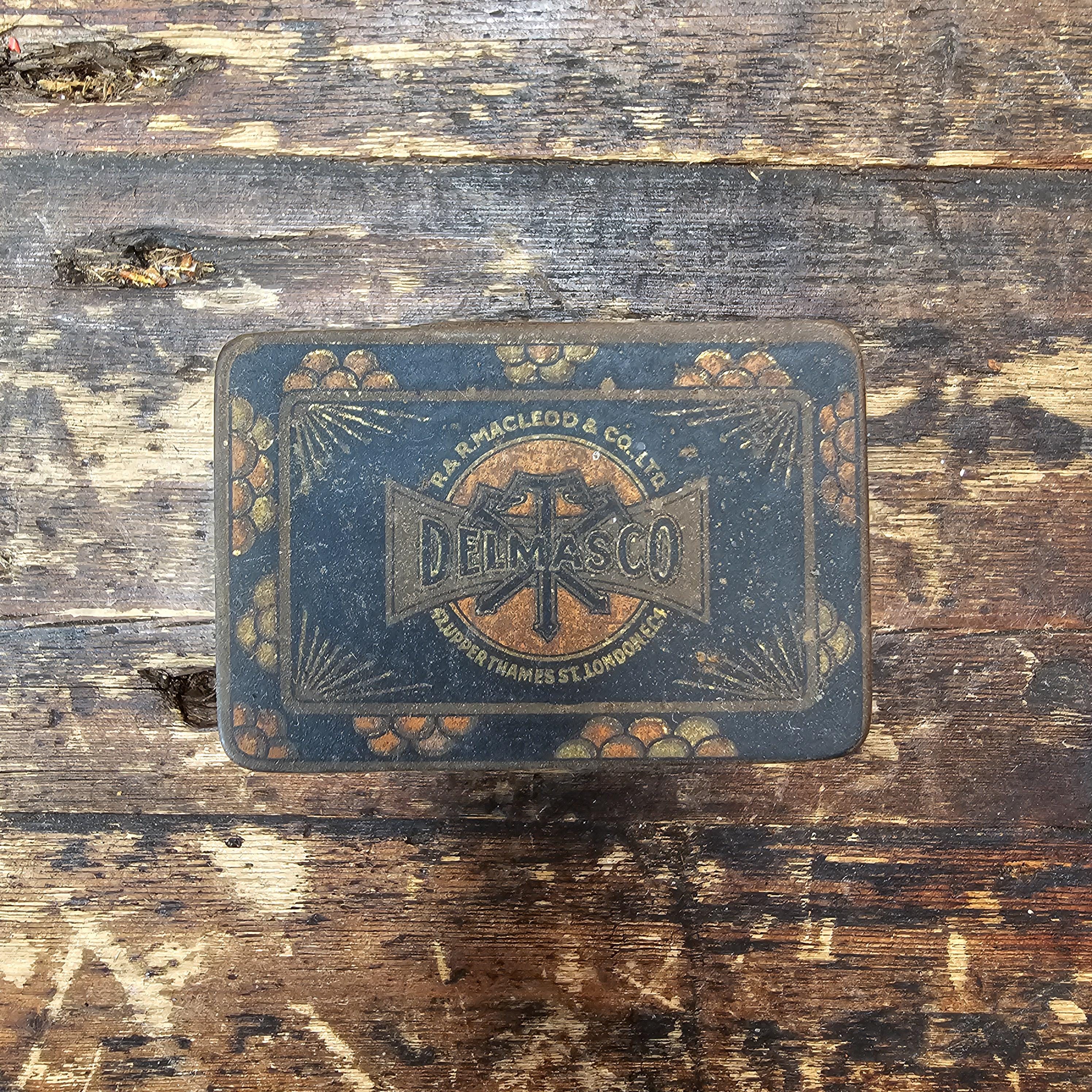 Vintage Delmasco MacLeod's Teas London Tin Box Metal Storage Box