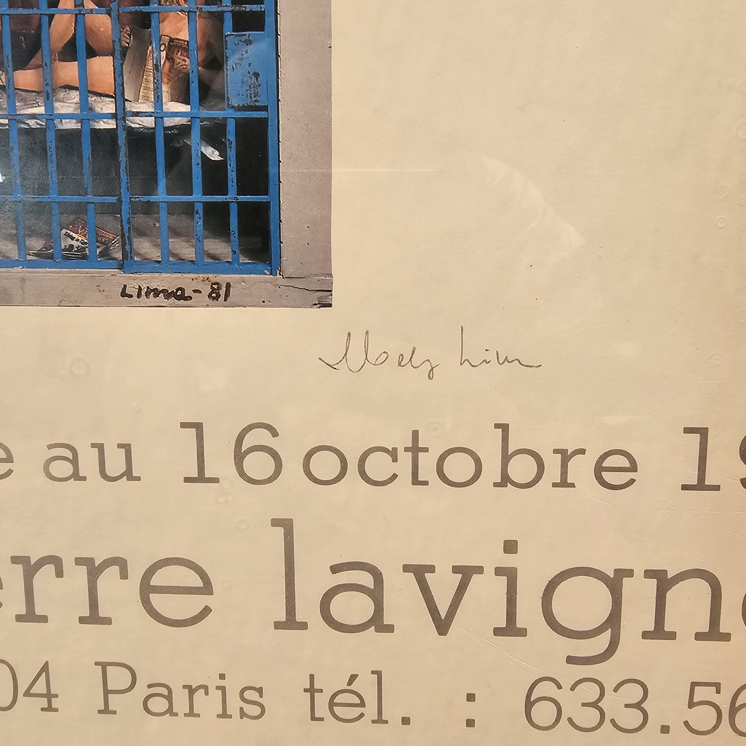 Hely Lima Signed - New York Facades, 1981 - 1982 - Exhibition Poster