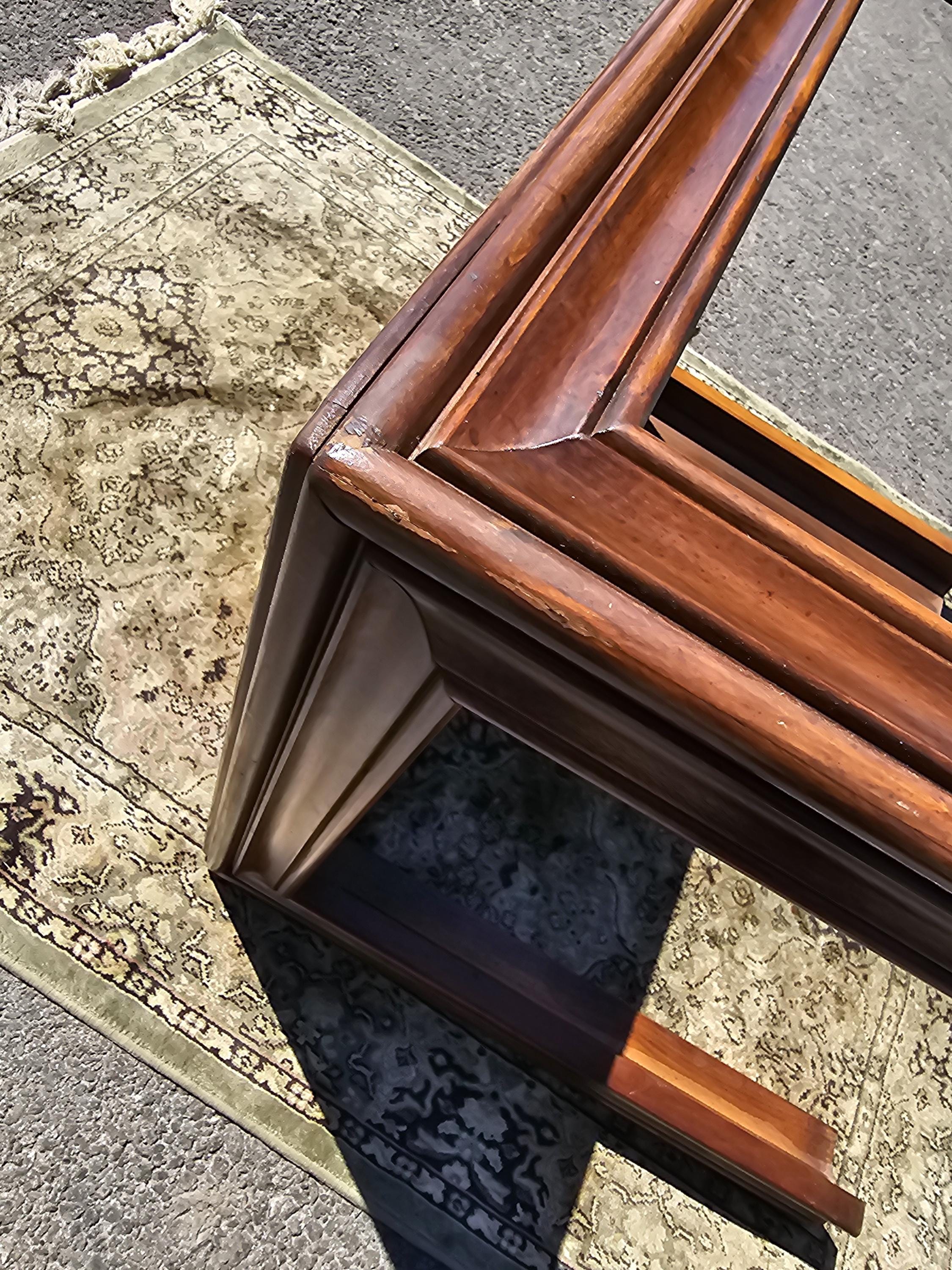Local Pickup Only Altavista Lane Burled Walnut Rustic End Side Table 1950s