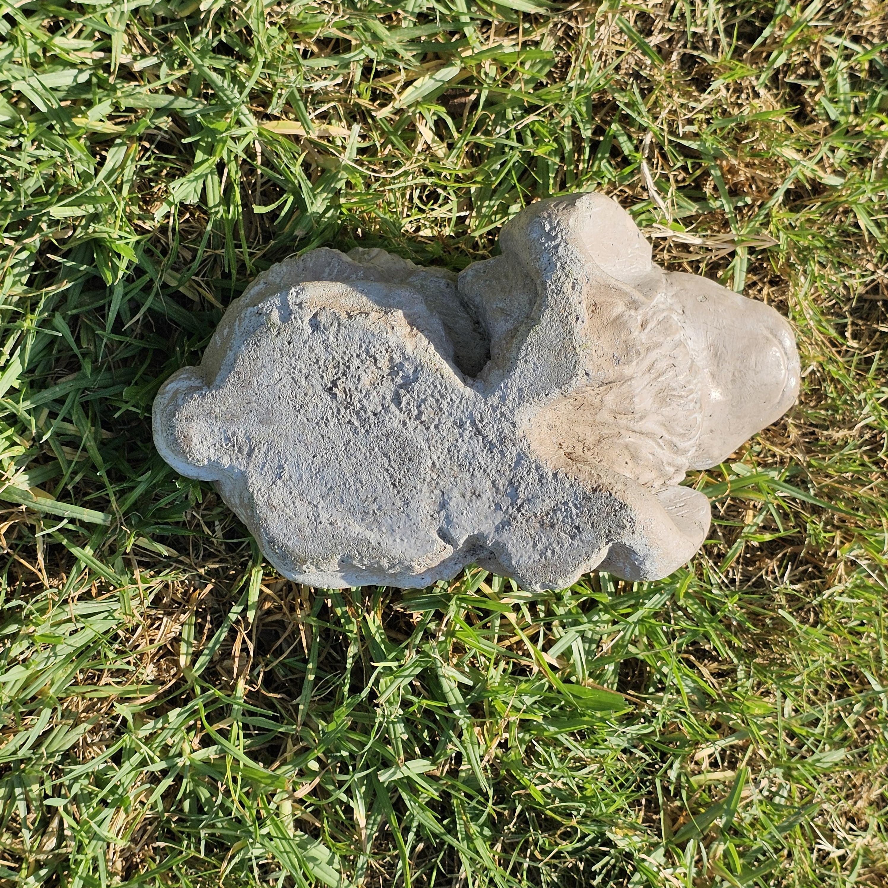 Concrete Lop Eared Rabbit Bunny Garden Statue 10"L x 5.5"W x 6.5"H