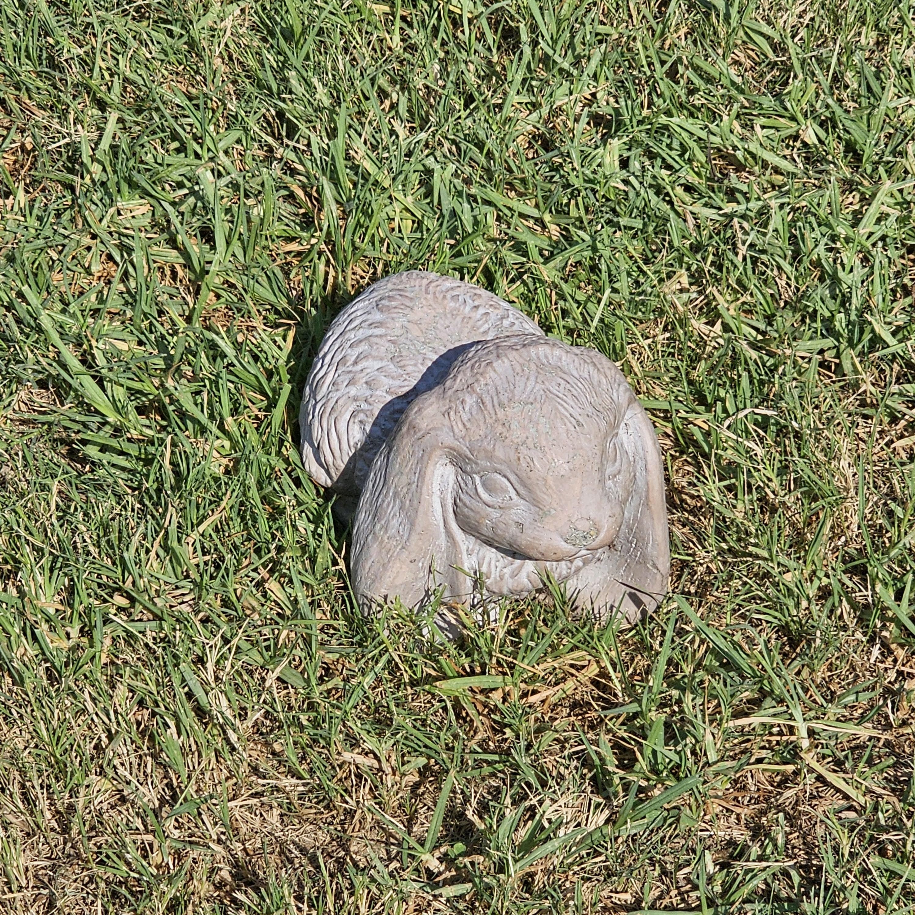 Concrete Lop Eared Rabbit Bunny Garden Statue 10"L x 5.5"W x 6.5"H