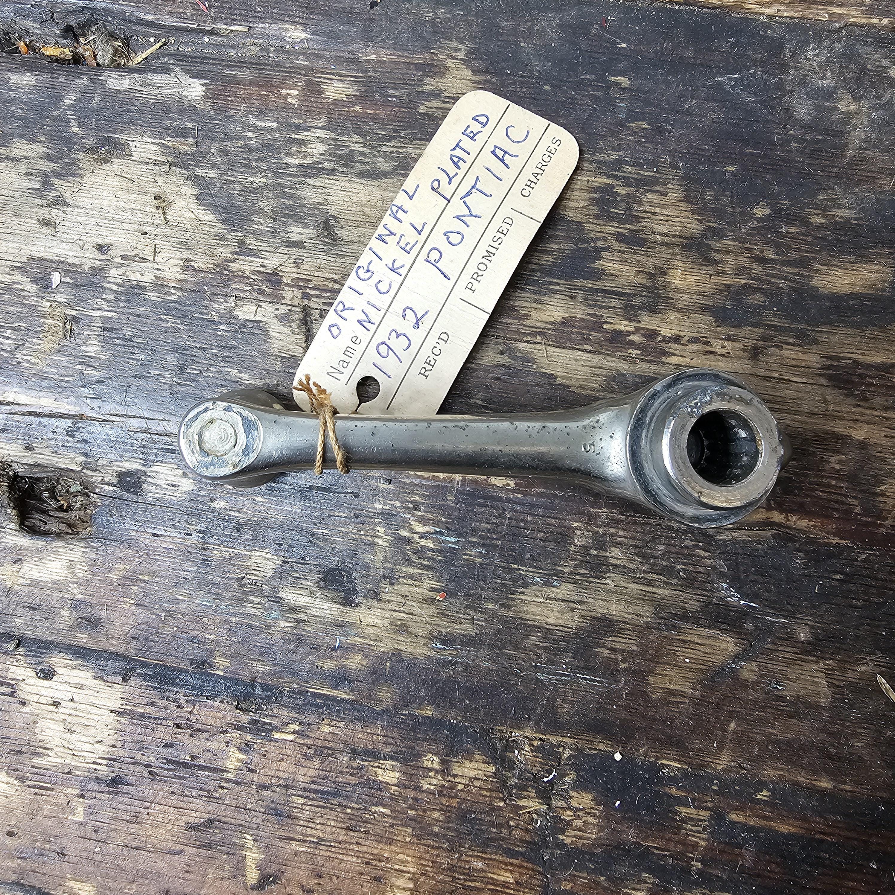 1932 Pontiac GM Original Nickel Plated Window Crank Antique