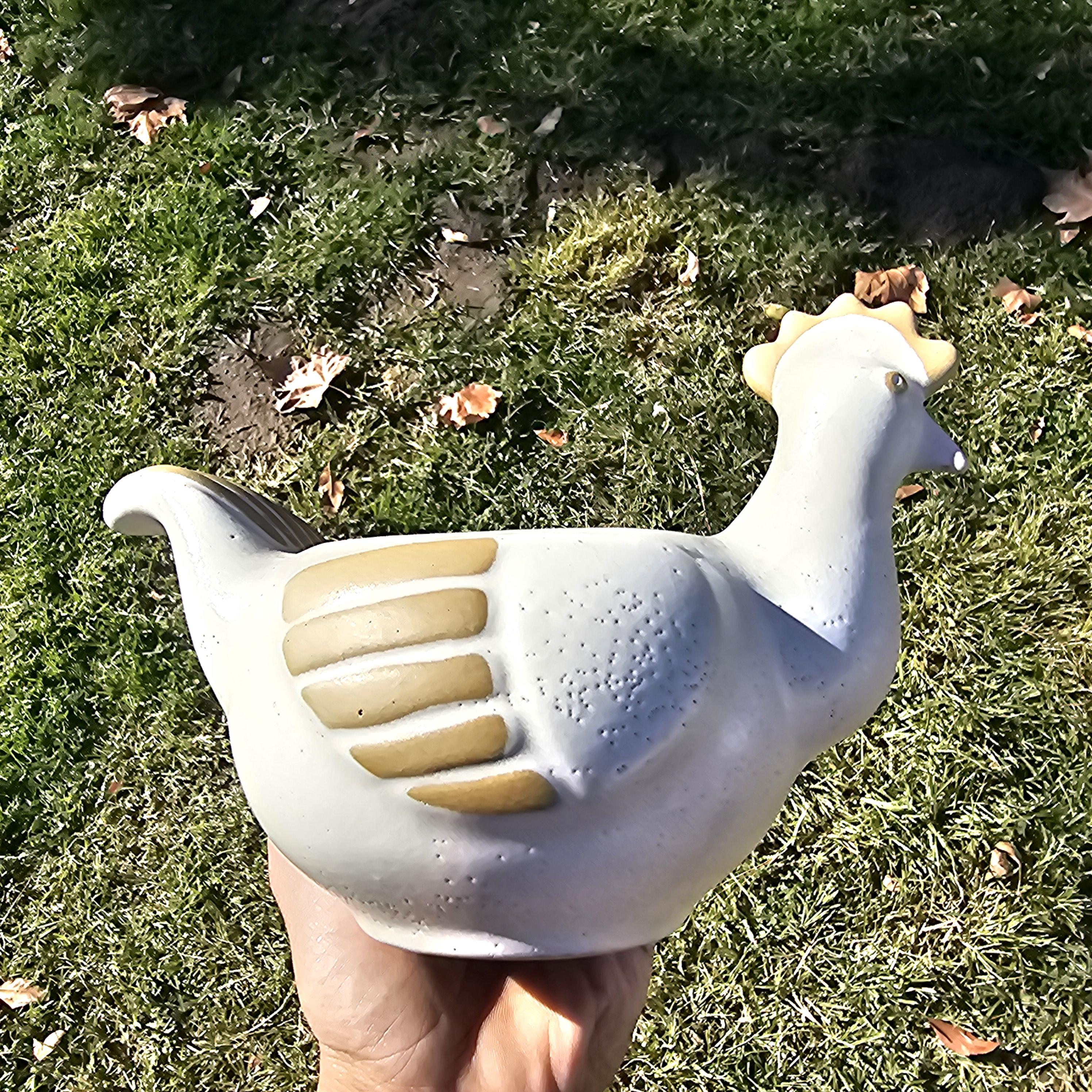 Vintage David Stewart Lions Valley Stoneware Hen Pottery Planter