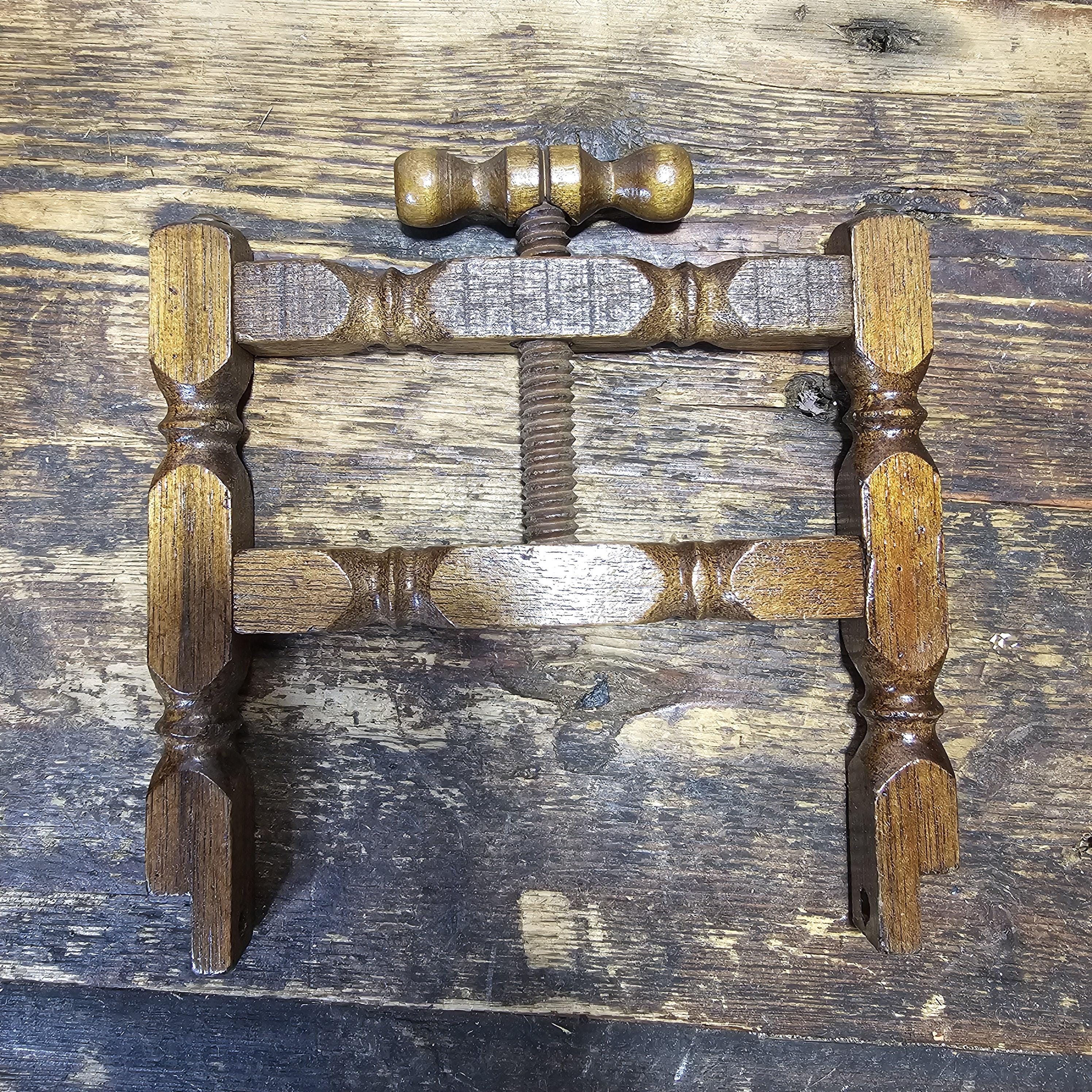 Vintage Wooden Wishing Well Hand Crank Nutcracker Basket With 6 Sticks 1980s