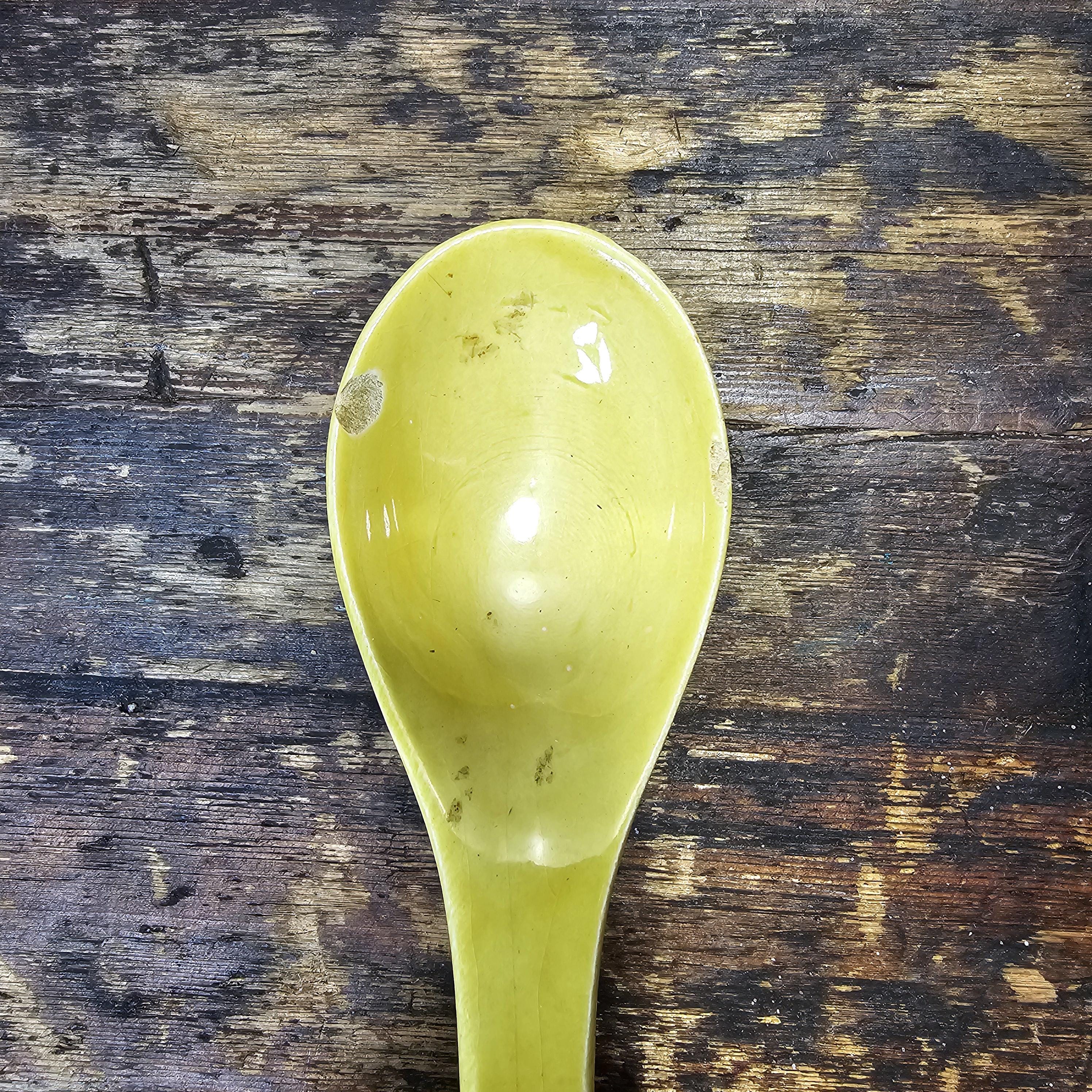 Brayton Laguna Pottery Floral Bird Decorative Guacamole Bowl and Spoon Set