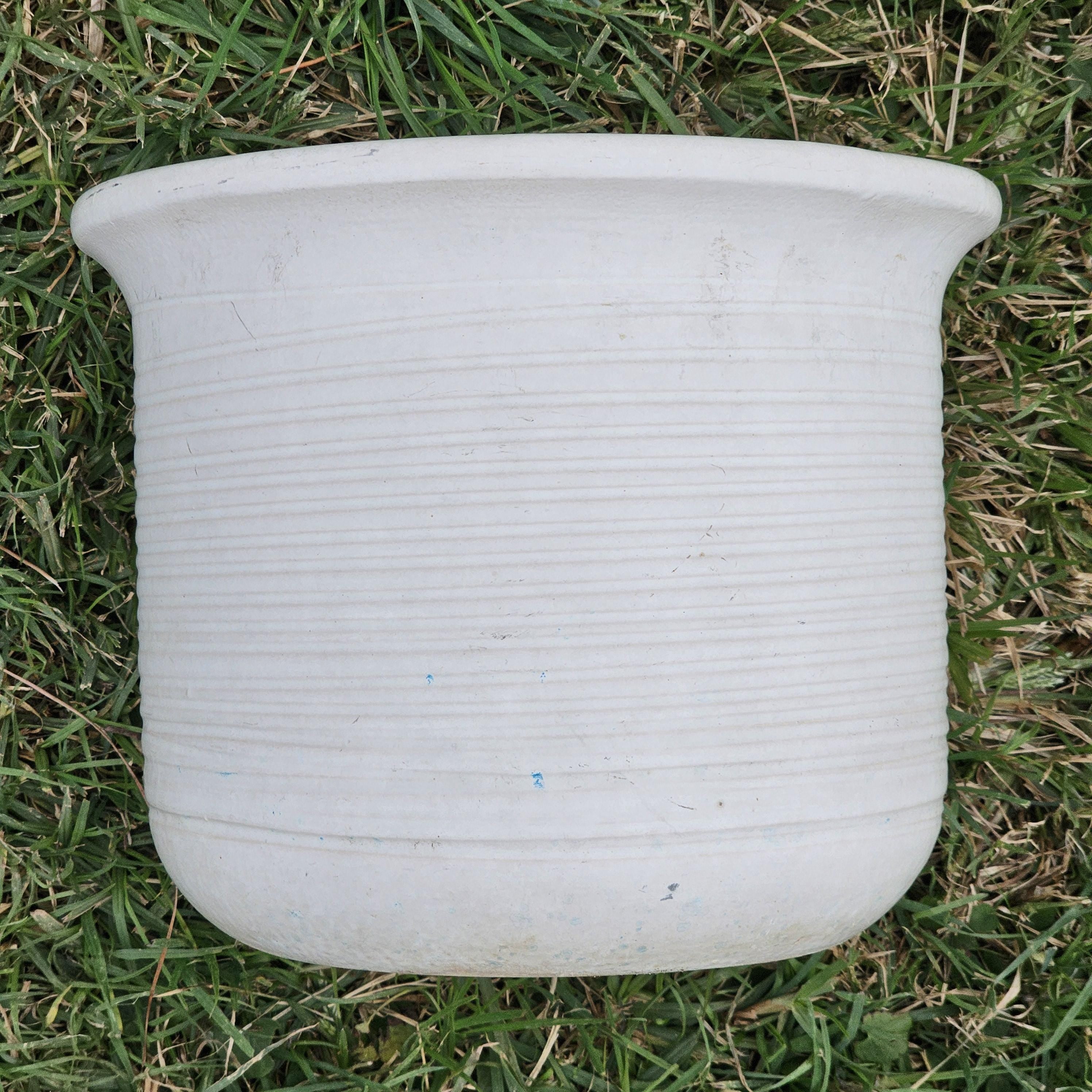 Gainey Ceramics U-10 White Planter Pot La Verne Calif USA MCM 10" Dia x 8" H