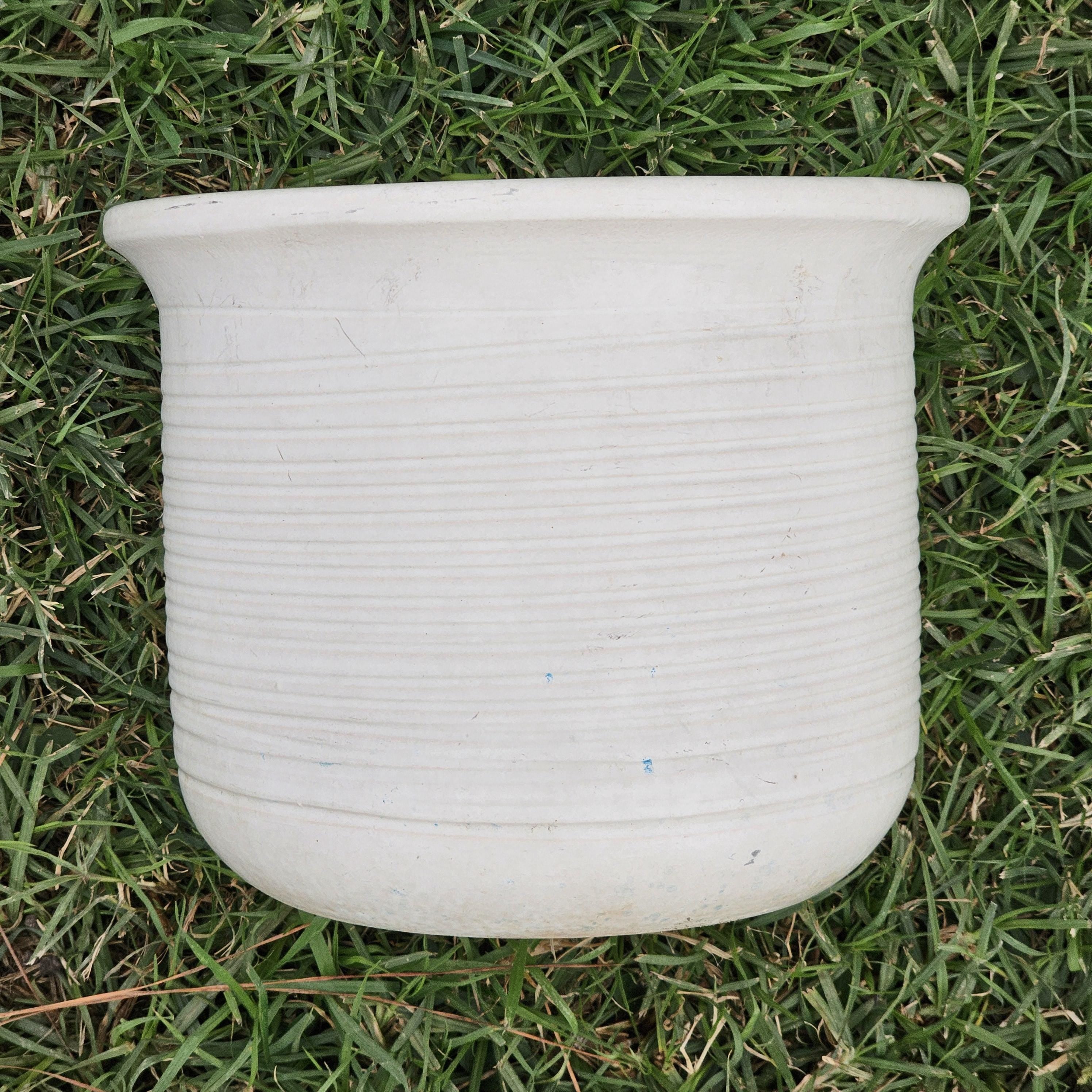 Gainey Ceramics U-10 White Planter Pot La Verne Calif USA MCM 10" Dia x 8" H