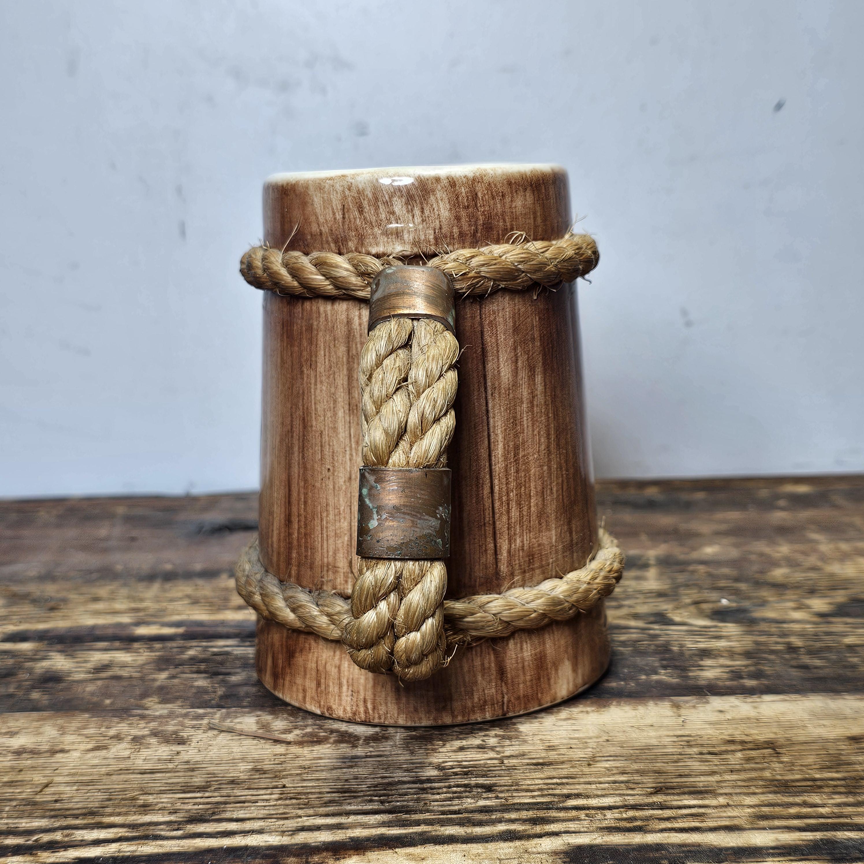 Vintage Northern Illinois University Mug With Rope 5.5"H