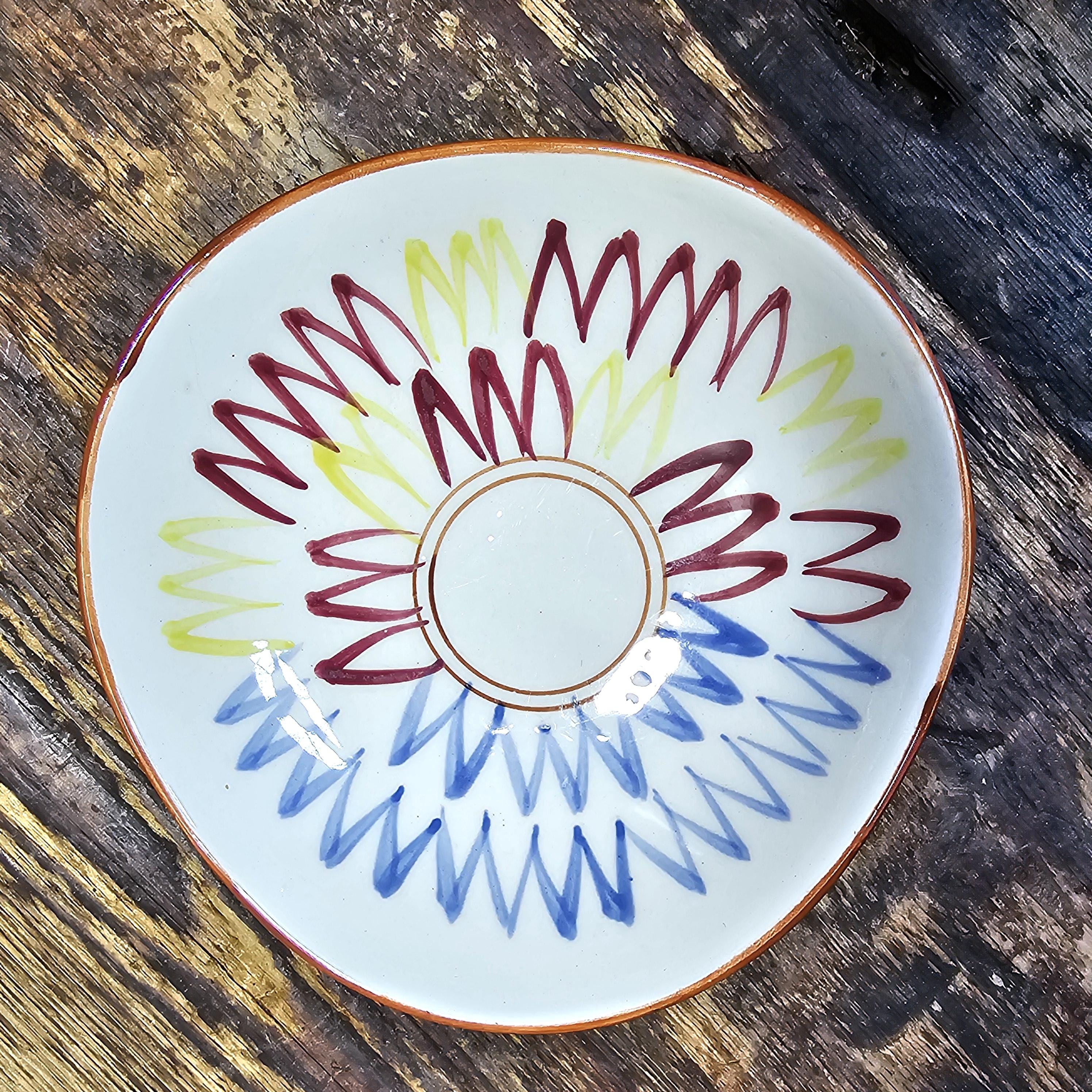 Set of 4 Vintage Nasco Hand Painted Fruit Snack Bowls 6" x 6" x 1.5"H