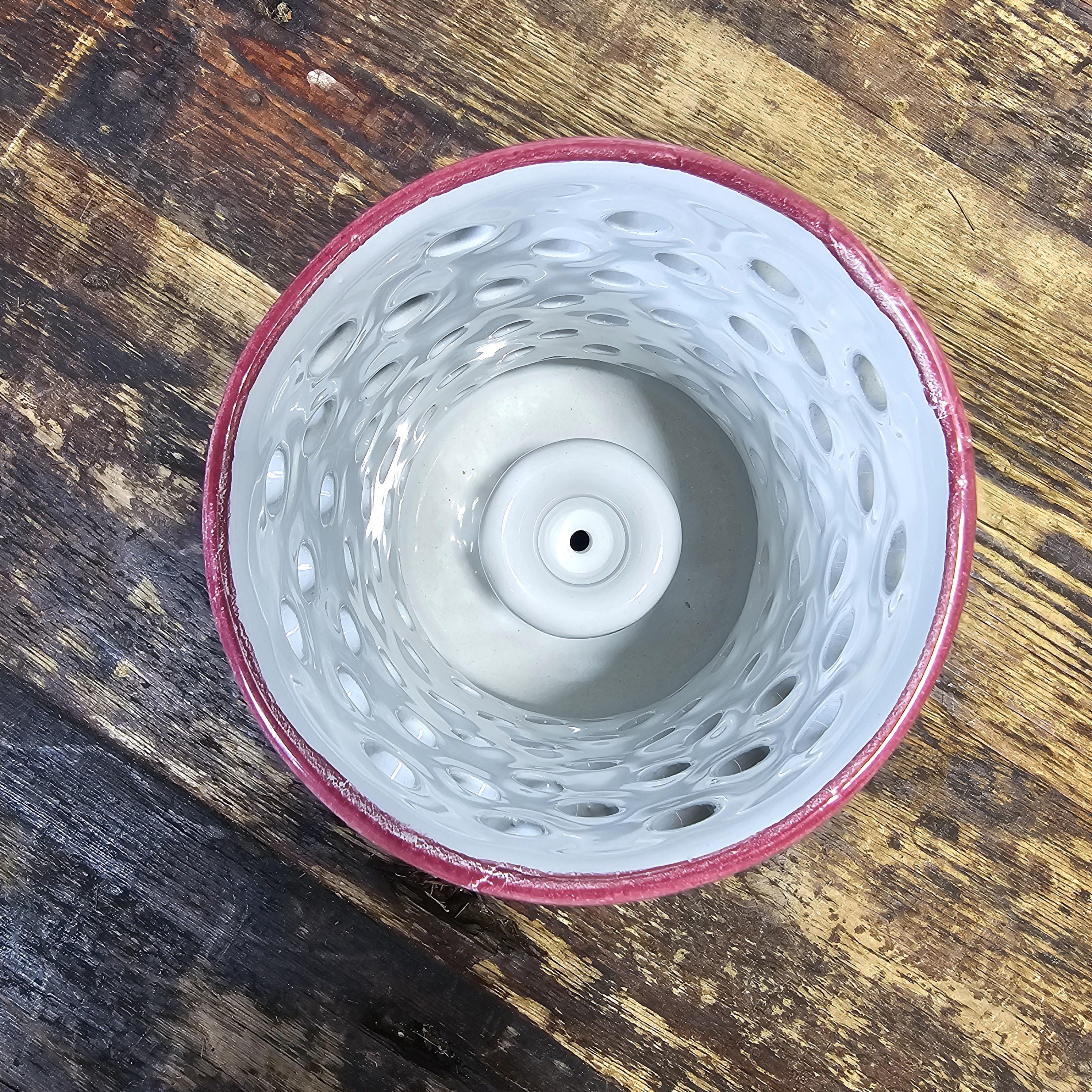 Vintage R. C. & CAL Hand Painted Candleholder Made In Portugal 6.5"H