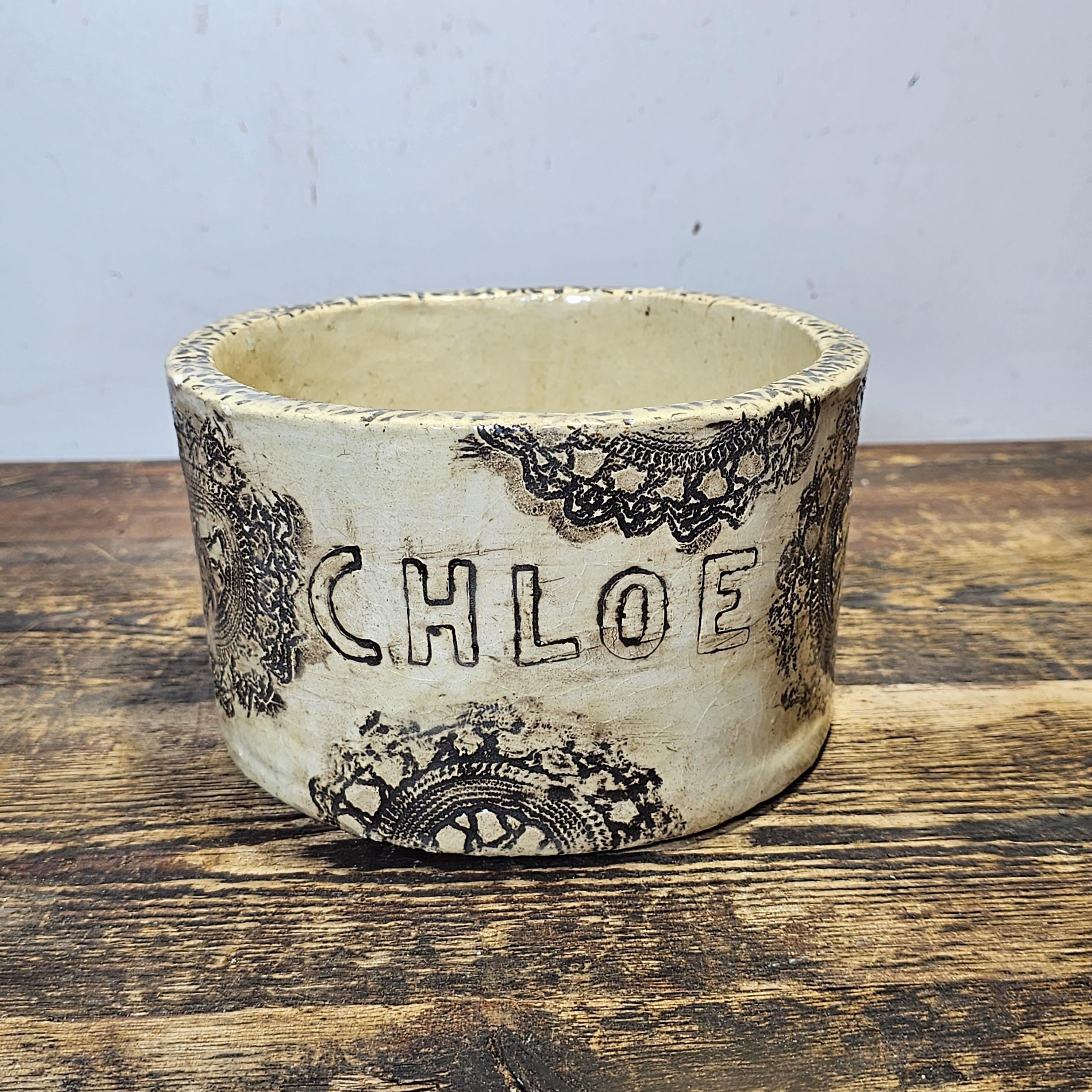 Studio Pottery Ceramic Planter Catch pot 7.25" Diameter x 4"H