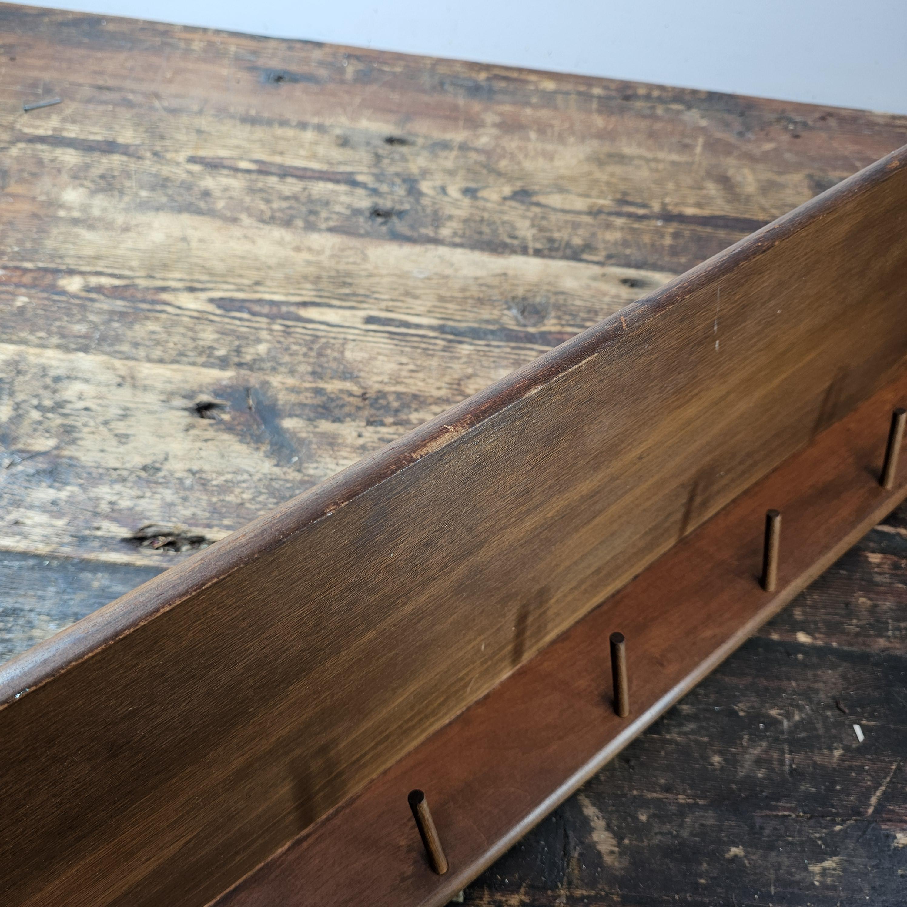 Sheryn's Maple Of California Wall Mount Kitchen Utensil Rack With Plate Groove