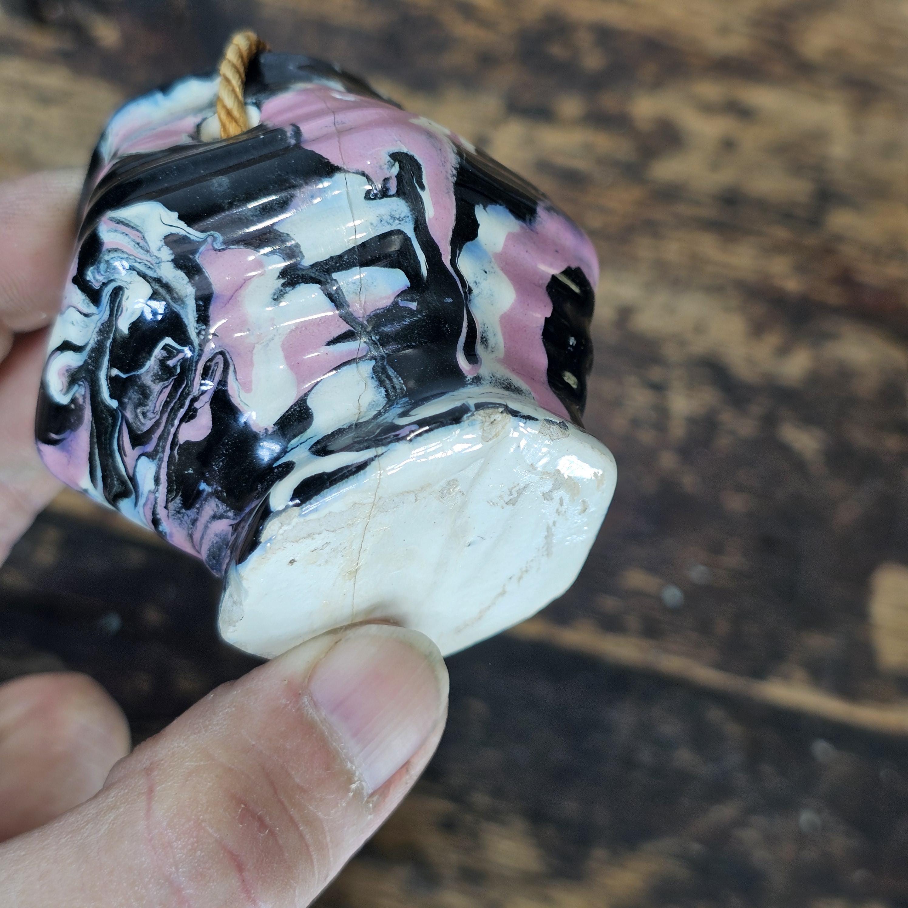 Vintage Hedi Schoop Ceramic Asian Lady with Basket Signed 1950s