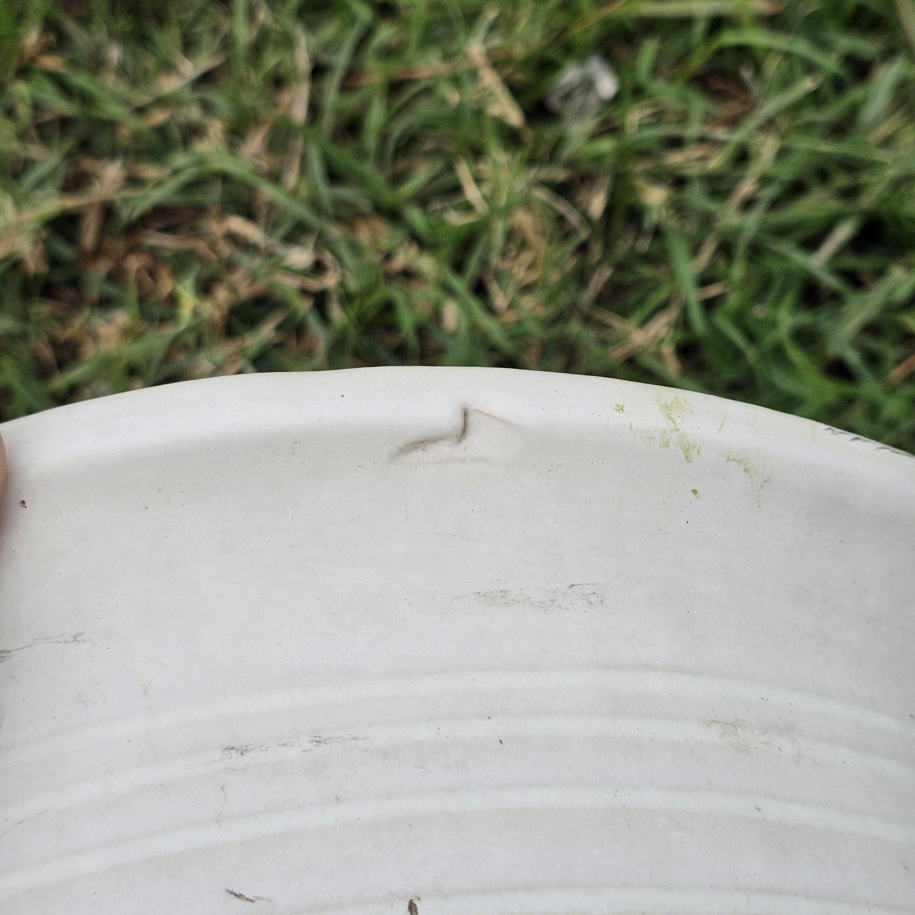 Gainey Ceramics U-10 White Planter Pot La Verne Calif USA MCM 10" Dia x 8" H