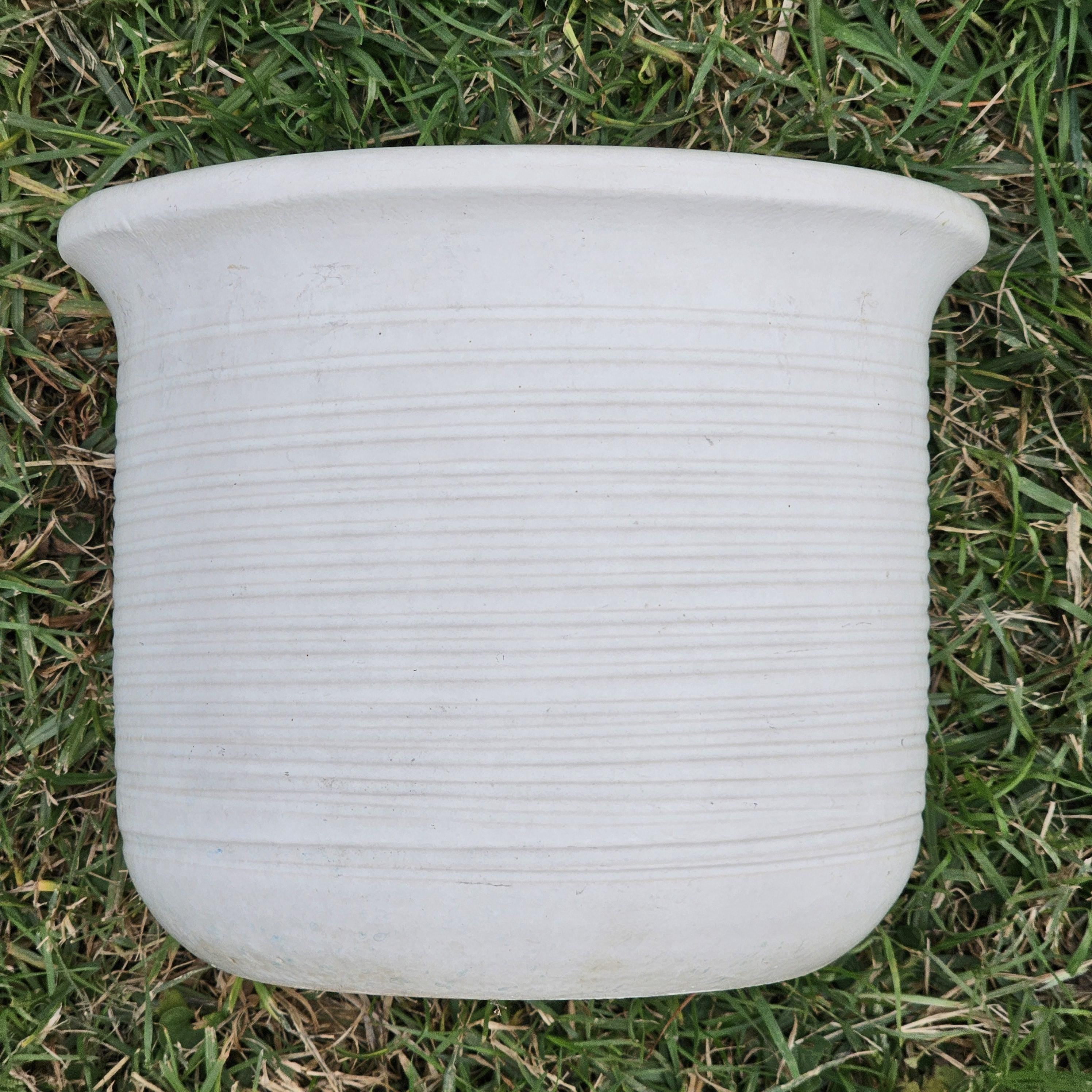 Gainey Ceramics U-10 White Planter Pot La Verne Calif USA MCM 10" Dia x 8" H